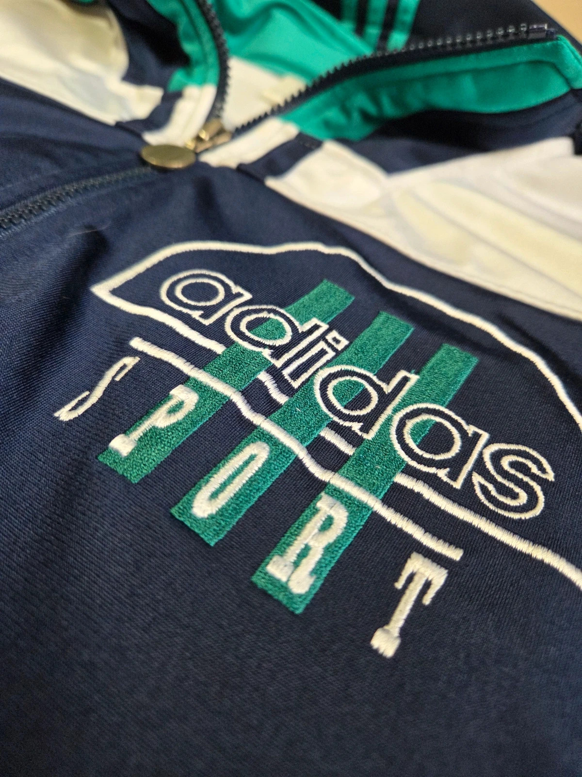 Sweat pull veste zippé capuche vintage Adidas année 80 année 90 – adidas – taille L 4