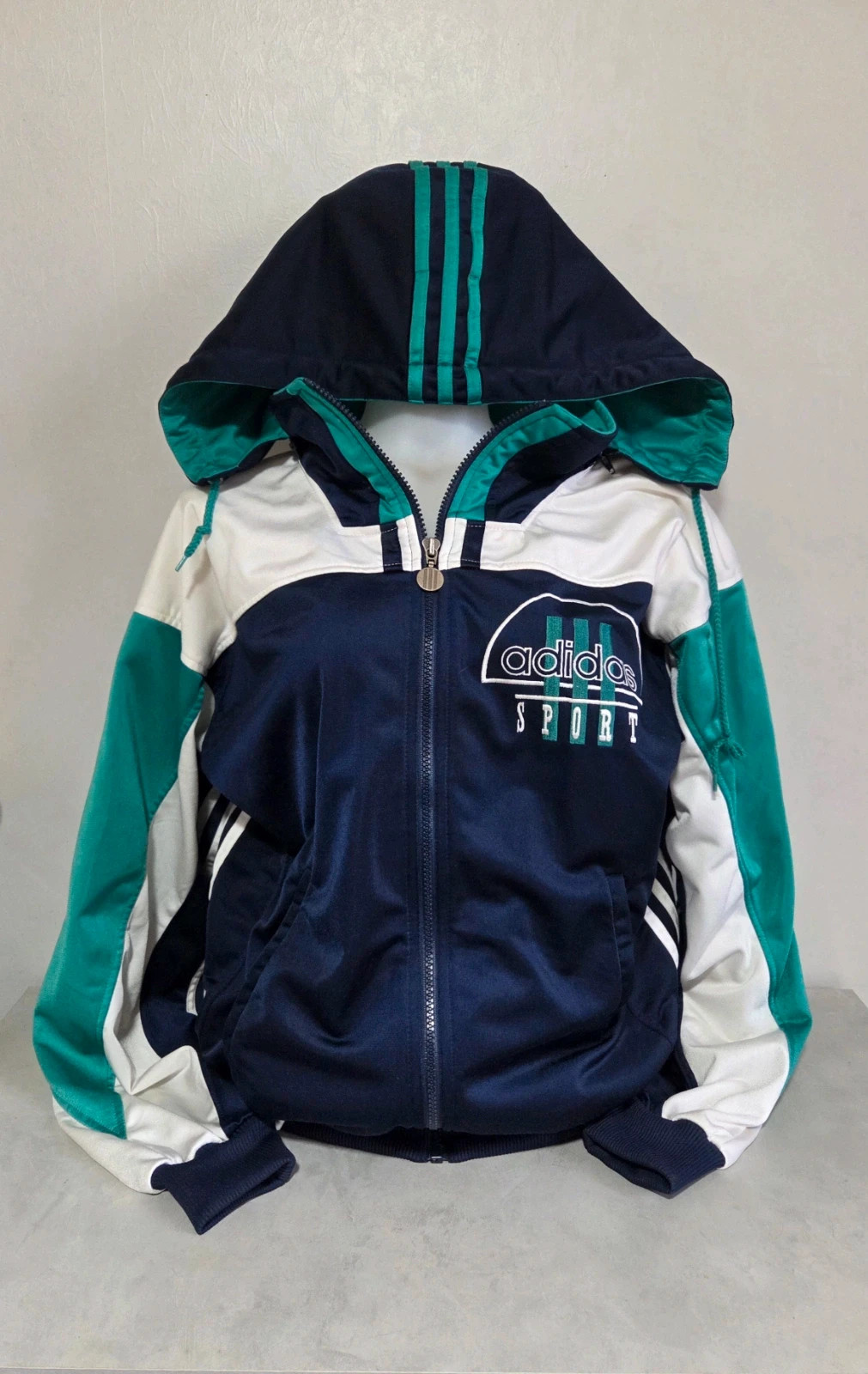 Sweat pull veste zippé capuche vintage Adidas année 80 année 90 – adidas – taille L 2