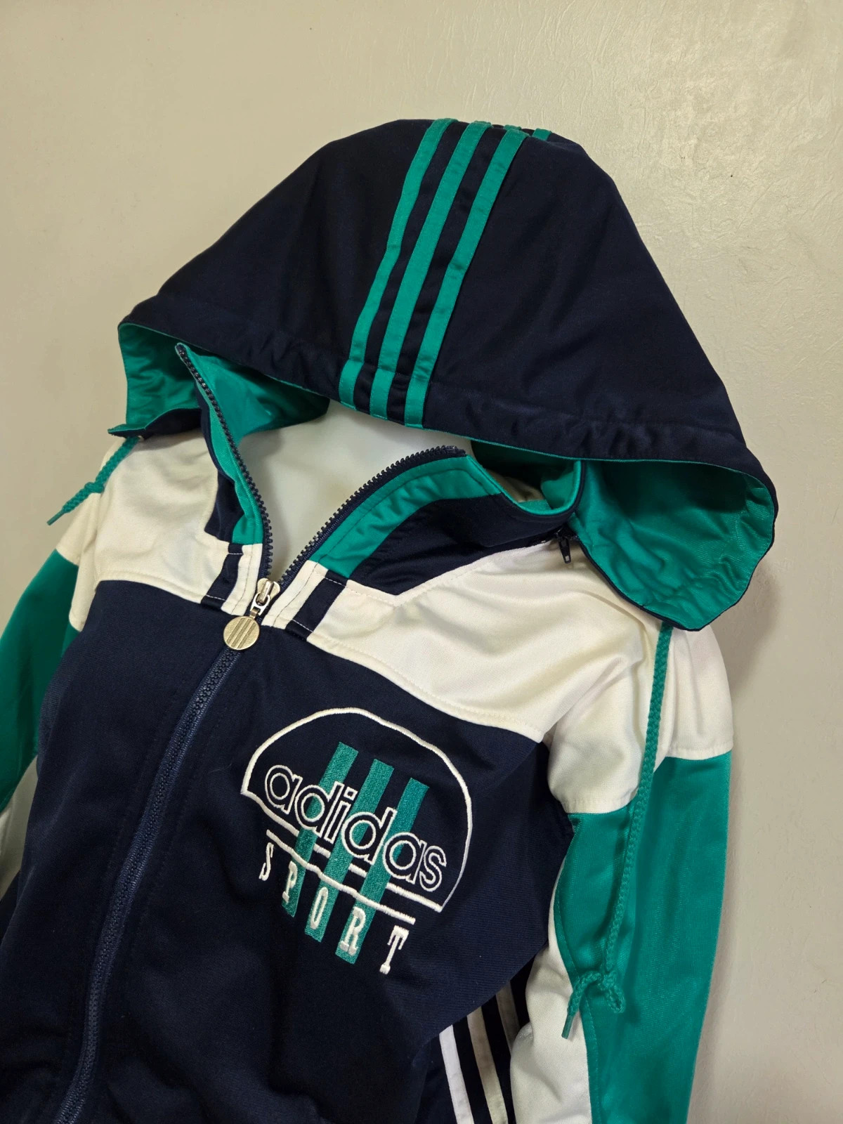 Sweat pull veste zippé capuche vintage Adidas année 80 année 90 – adidas – taille L 3