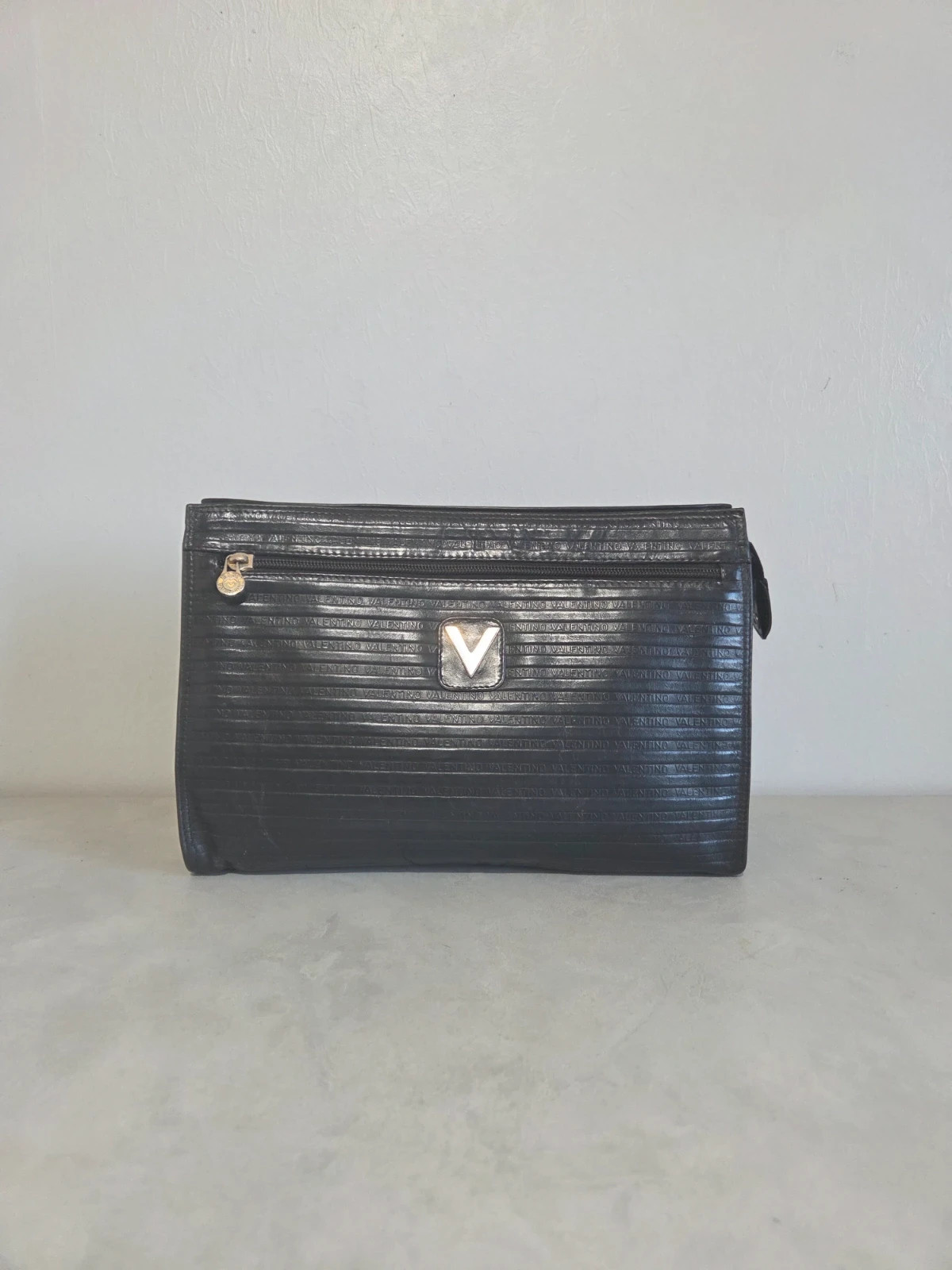Pochette sac Mario Valentino cuir noir vintage – Mario Valentino 2