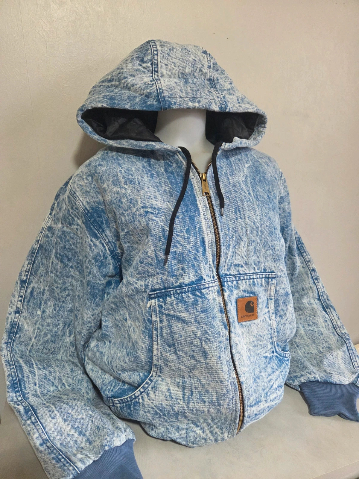 Veste zippé jeans blouson carhartt USA taille XL