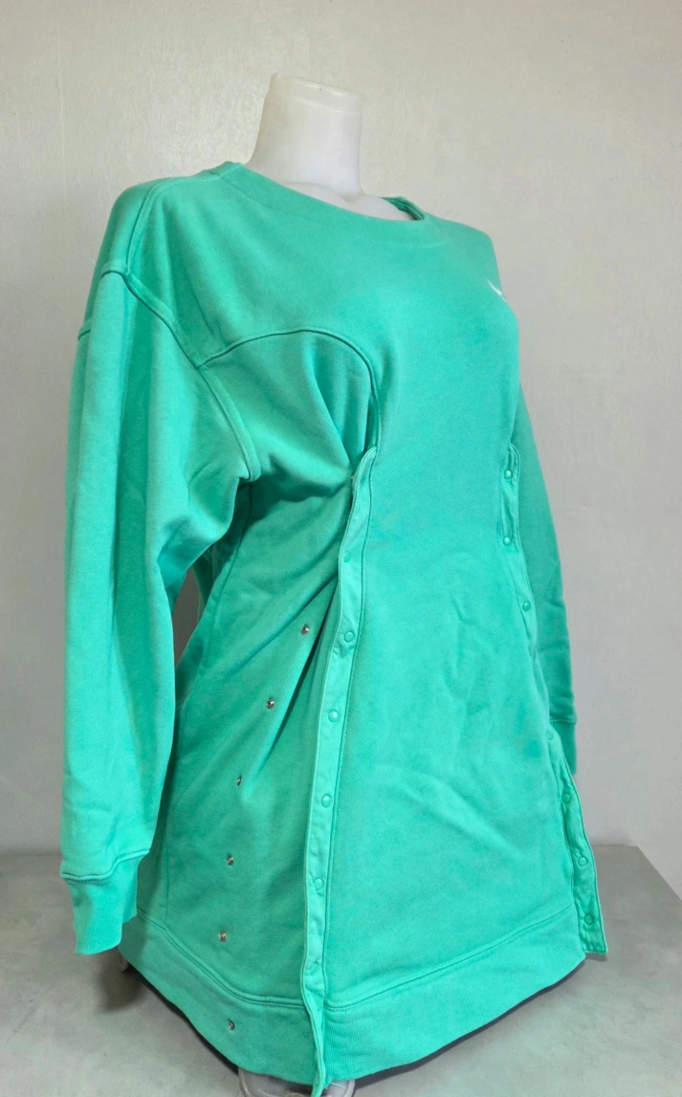Robe Pull sweat long taille M 38 oversize cintré bouton pression Adidas vert – adidas – taille M / 38 / 10 2