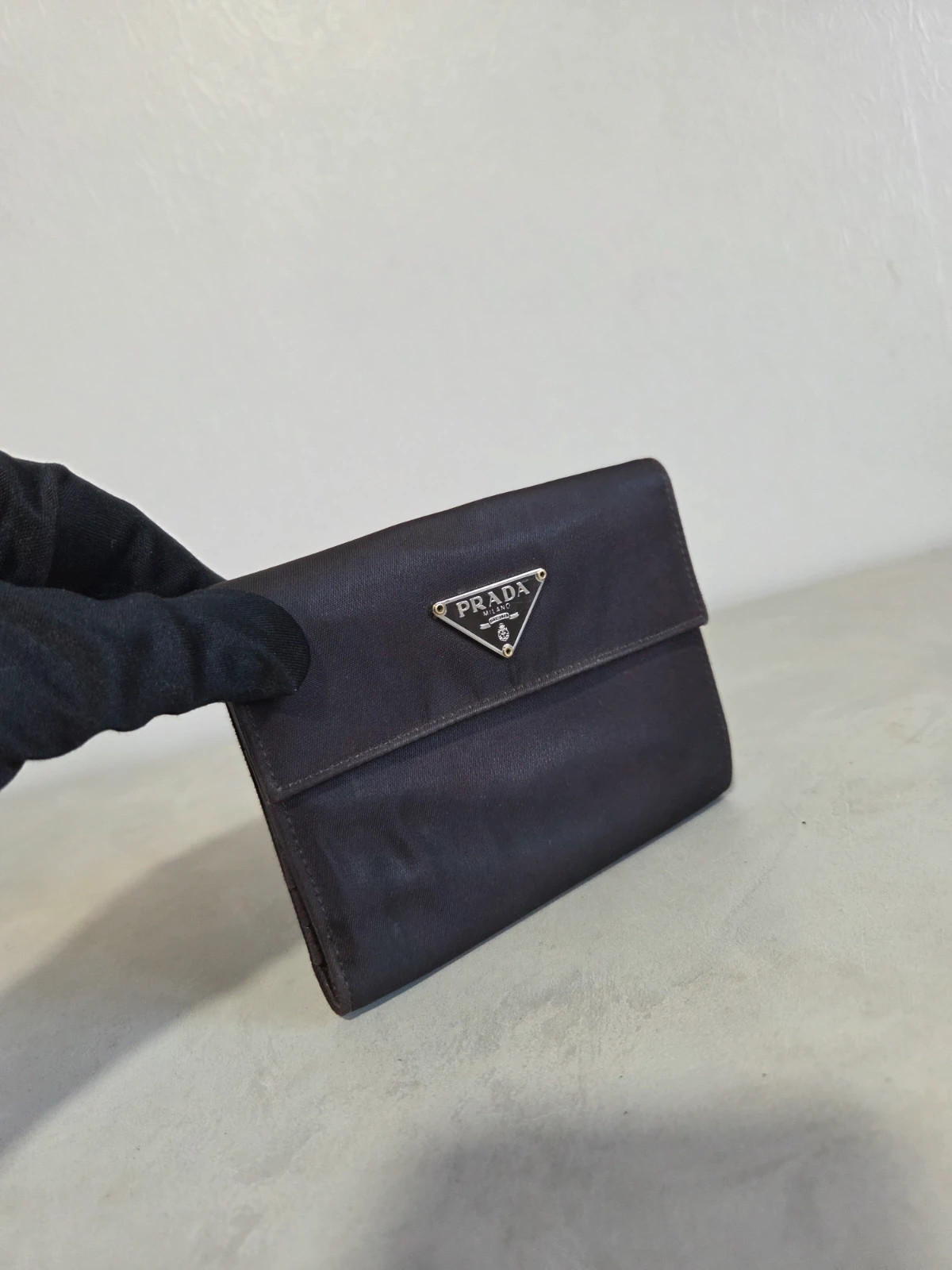Porte monnaie porte feuille prada violet nylon et cuir – Prada 2