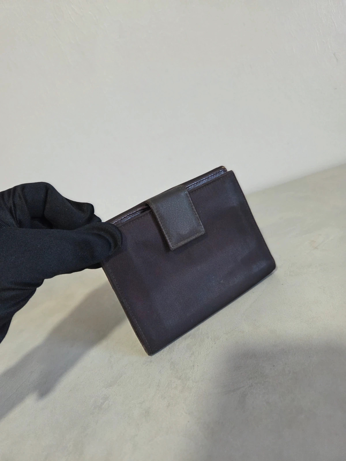 Porte monnaie porte feuille prada violet nylon et cuir – Prada 3