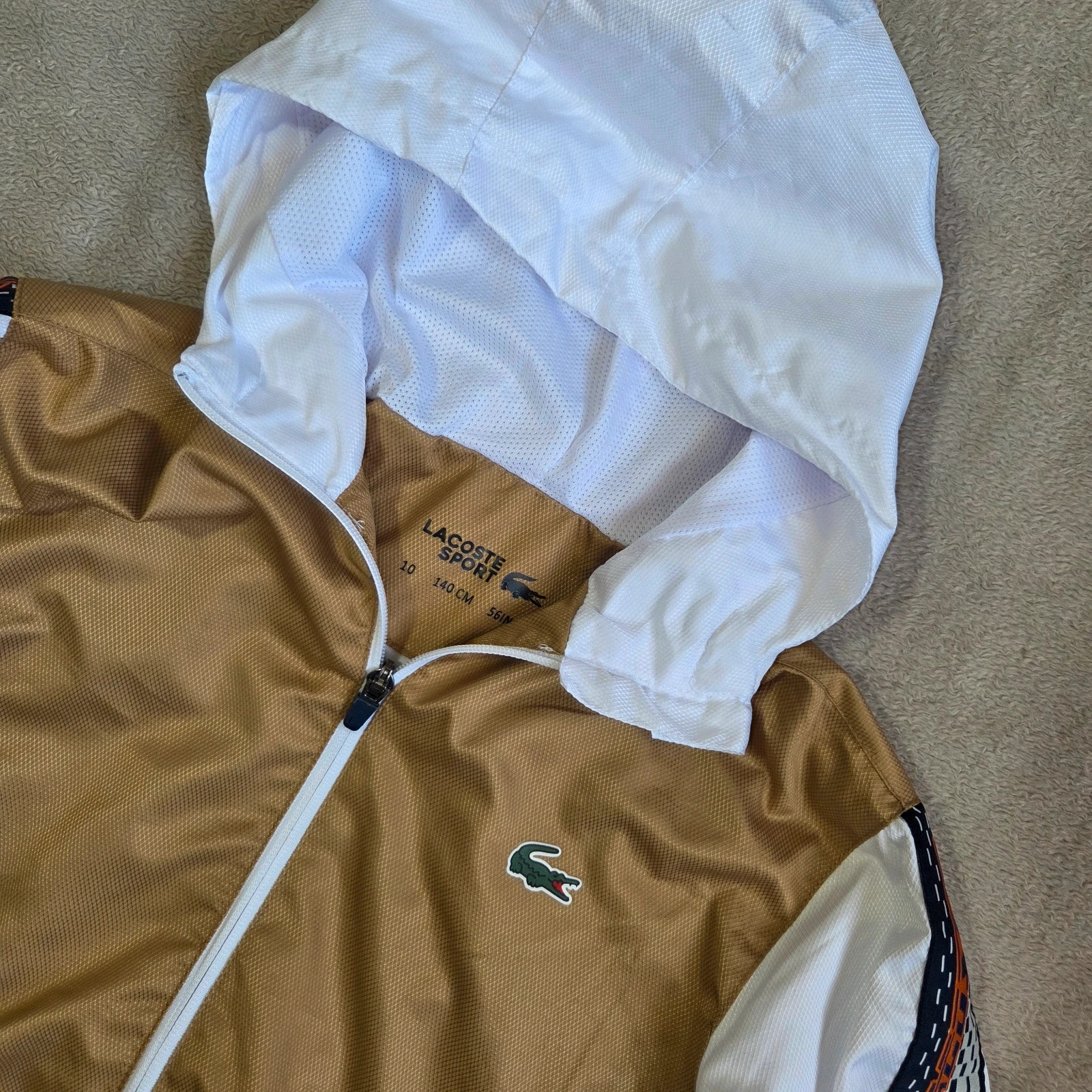 Veste zippé capuche survêtement jogging coupe vent Lacoste enfant 10 ans – Lacoste – taille 10 ans / 140 cm 3