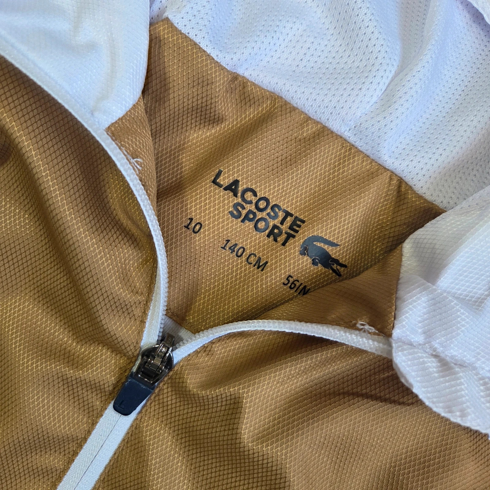 Veste zippé capuche survêtement jogging coupe vent Lacoste enfant 10 ans – Lacoste – taille 10 ans / 140 cm 5