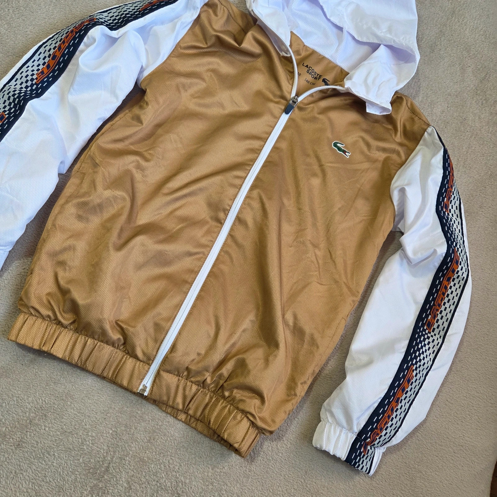 Veste zippé capuche survêtement jogging coupe vent Lacoste enfant 10 ans – Lacoste – taille 10 ans / 140 cm 2