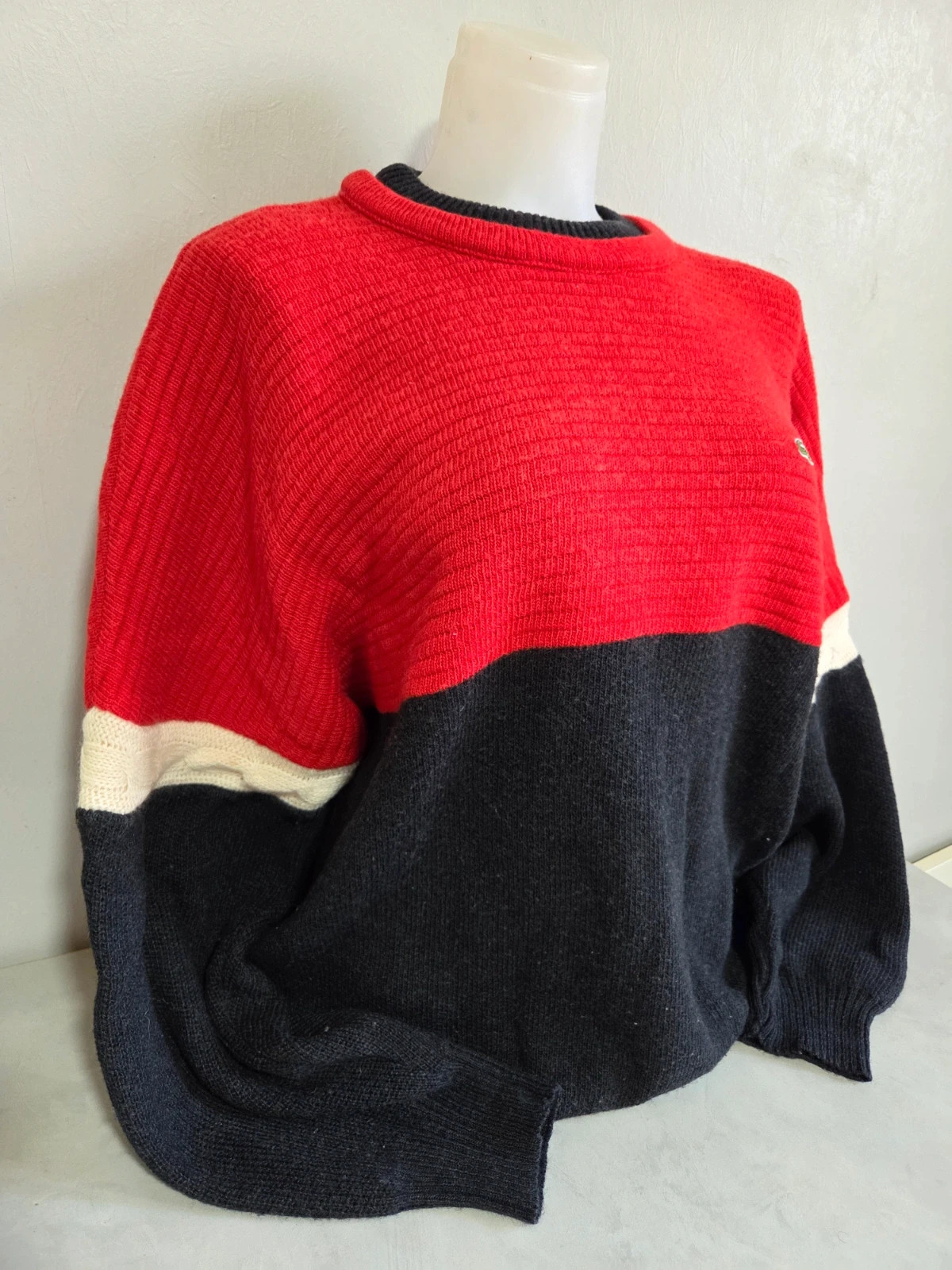 Pull sweat woody Lacoste vintage taille L laine – Lacoste – taille L 3