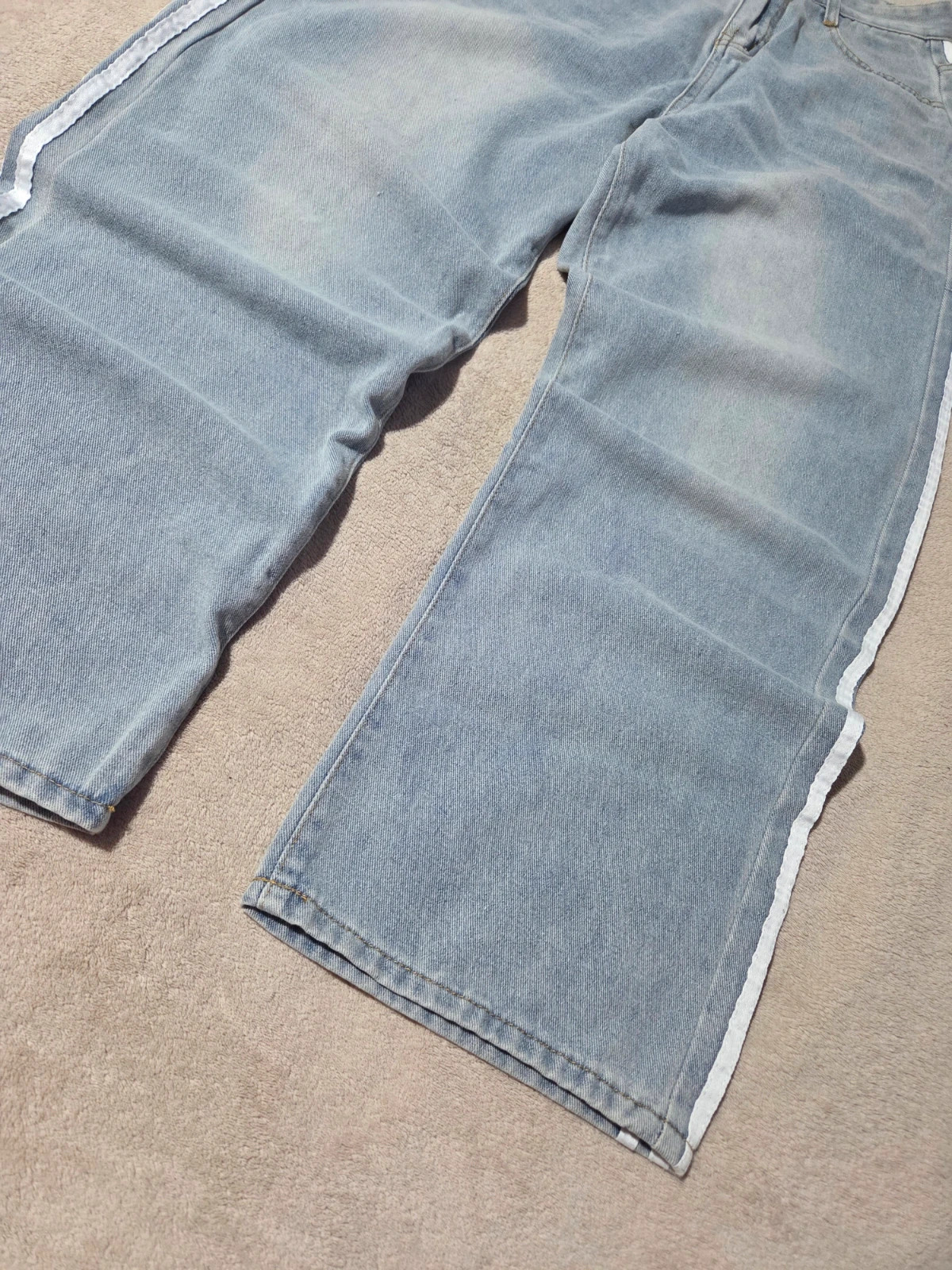 Pantalon jeans large taille M 38 – Vintage Dressing – taille M / 38 / 10 5
