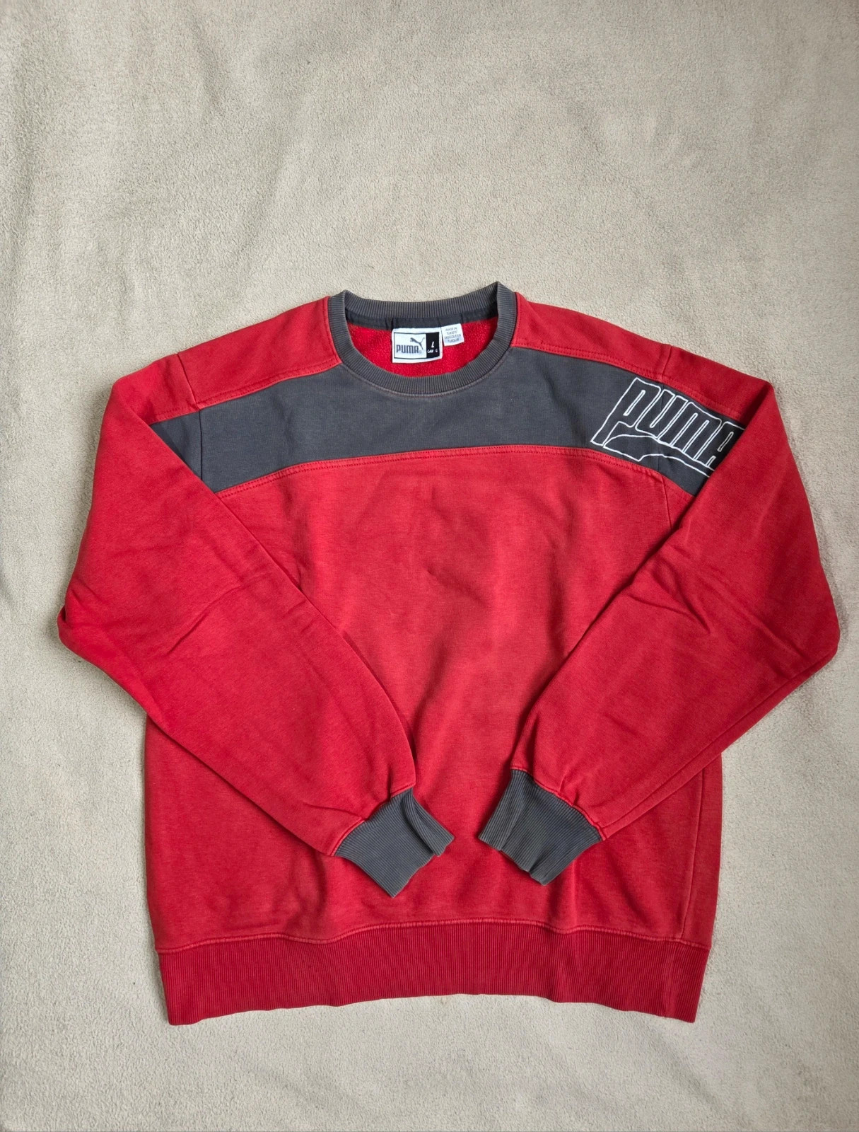 Pull sweat vintage Puma rouge taille L