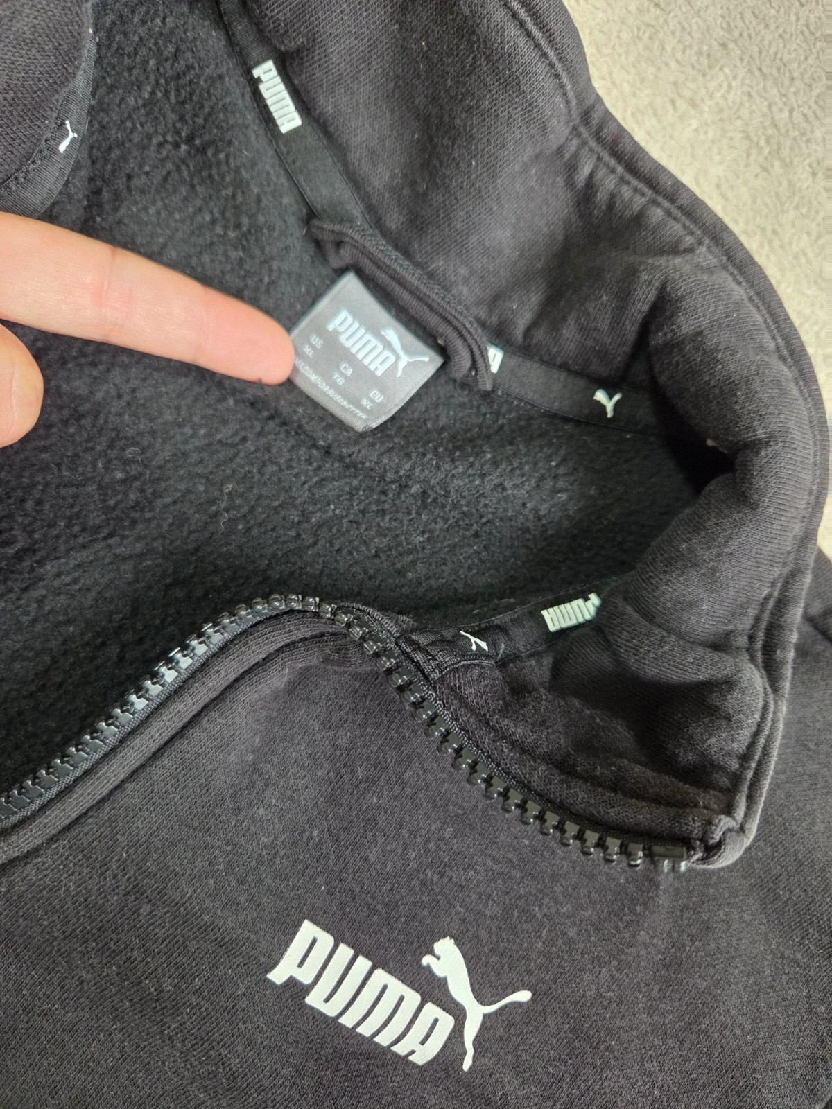 Pull sweat col camionneur zippé puma taille XL – Puma – taille XL / 42 / 14 3