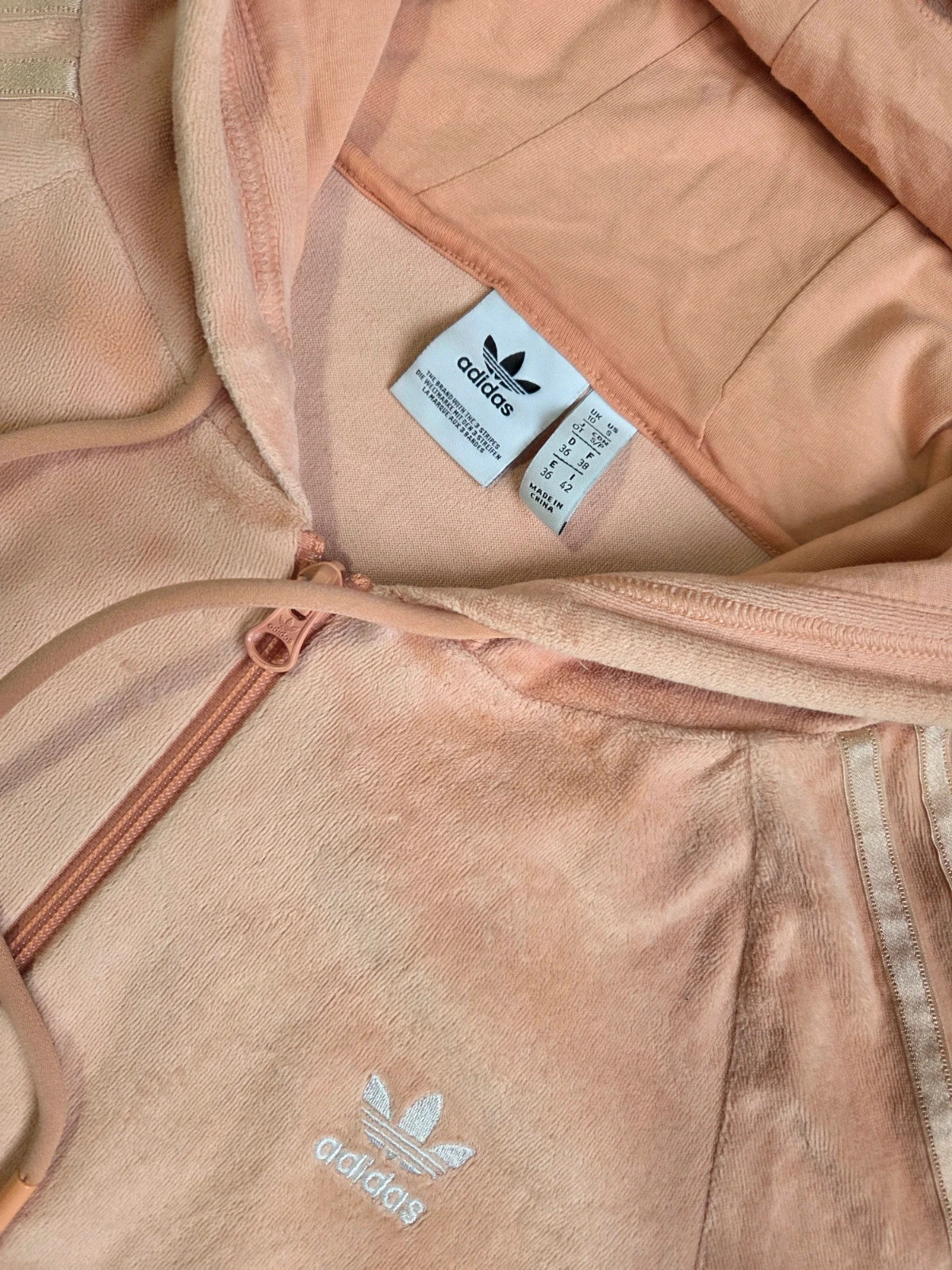 Ensemble survêtement jogging Adidas vintage velours abricot taille 36 S – adidas – taille S / 36 / 8 5