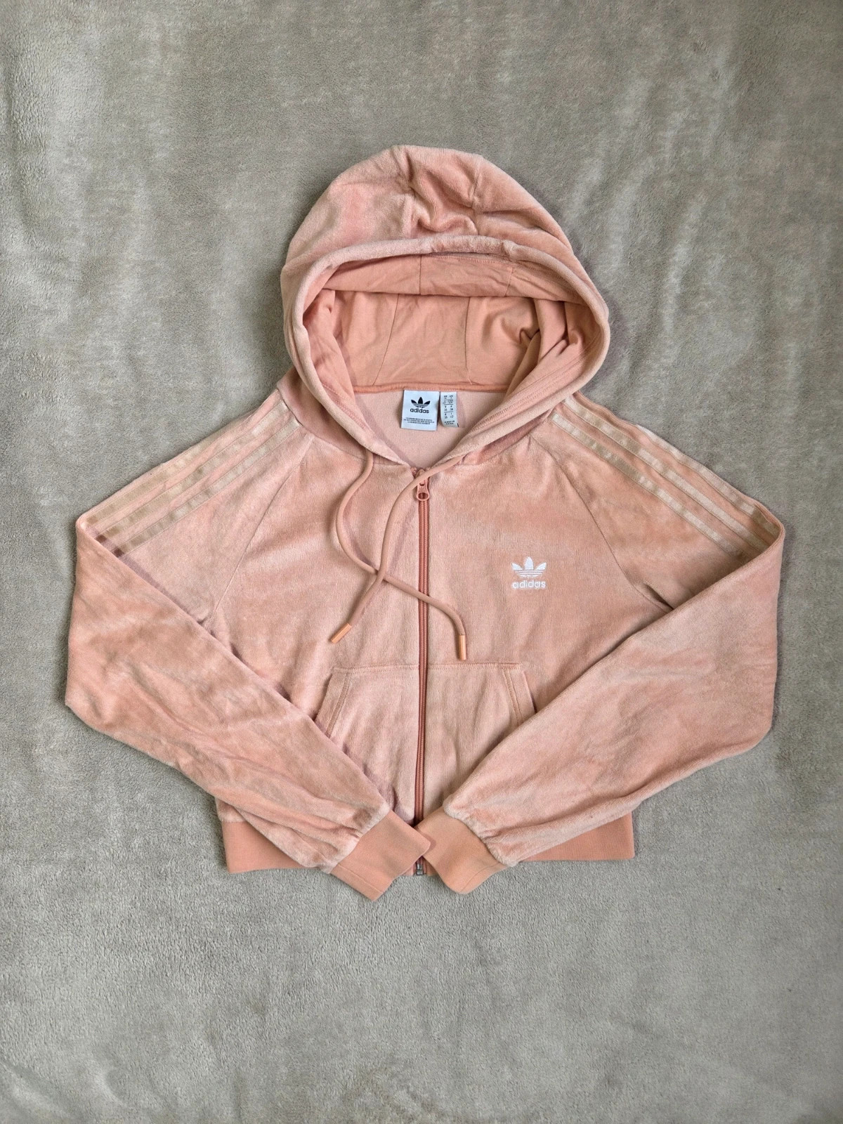 Ensemble survêtement jogging Adidas vintage velours abricot taille 36 S – adidas – taille S / 36 / 8 3