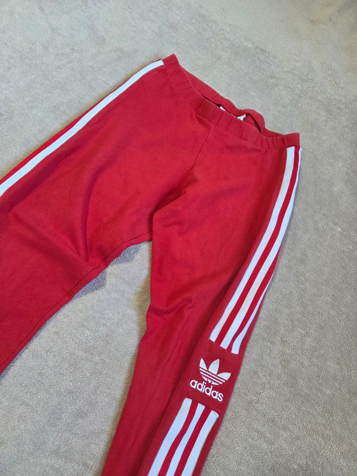 Leggings pantalon sport taille S Adidas rouge blanc – adidas – taille S / 36 / 8 3