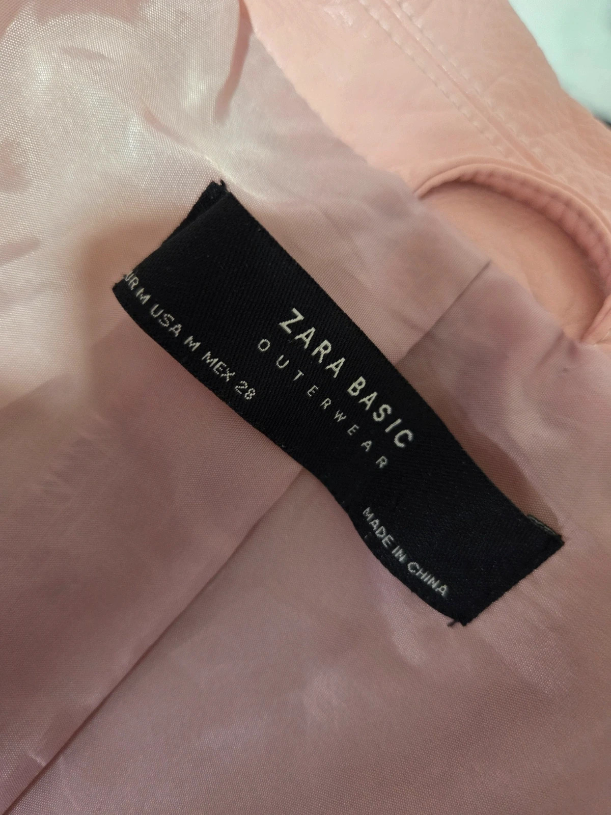Veste zara style cuir rose pâle taille M – Zara – taille M / 38 / 10 5