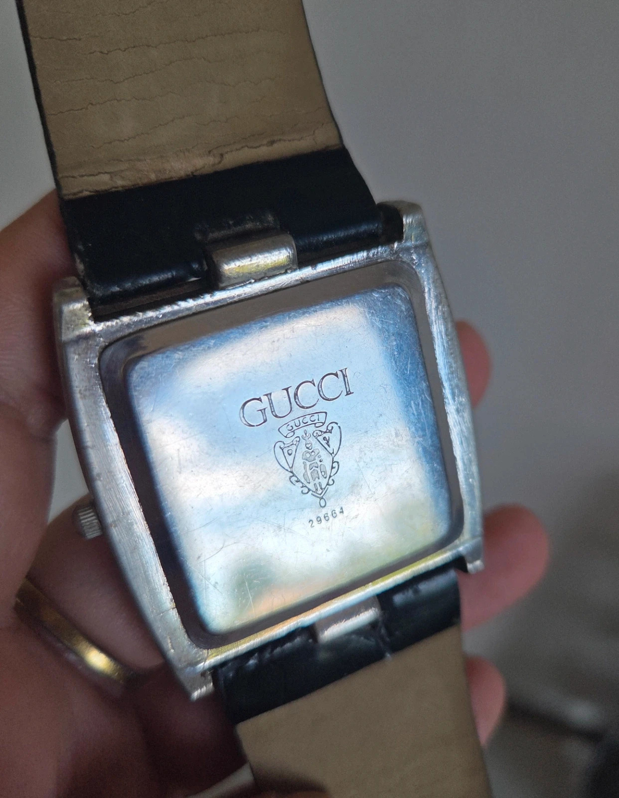Montre gucci vintage noir cuir – Gucci – taille Taille unique 5