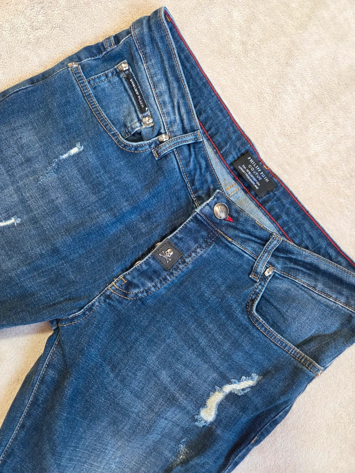 Jeans Philipp plein coupe droite taille L – Philipp Plein – taille L 3
