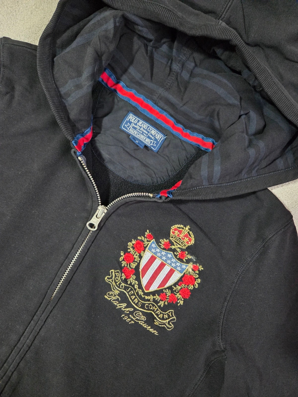 Veste zippé sweat pull vintage Ralph Lauren – Ralph Lauren – taille S / 36 / 8 4