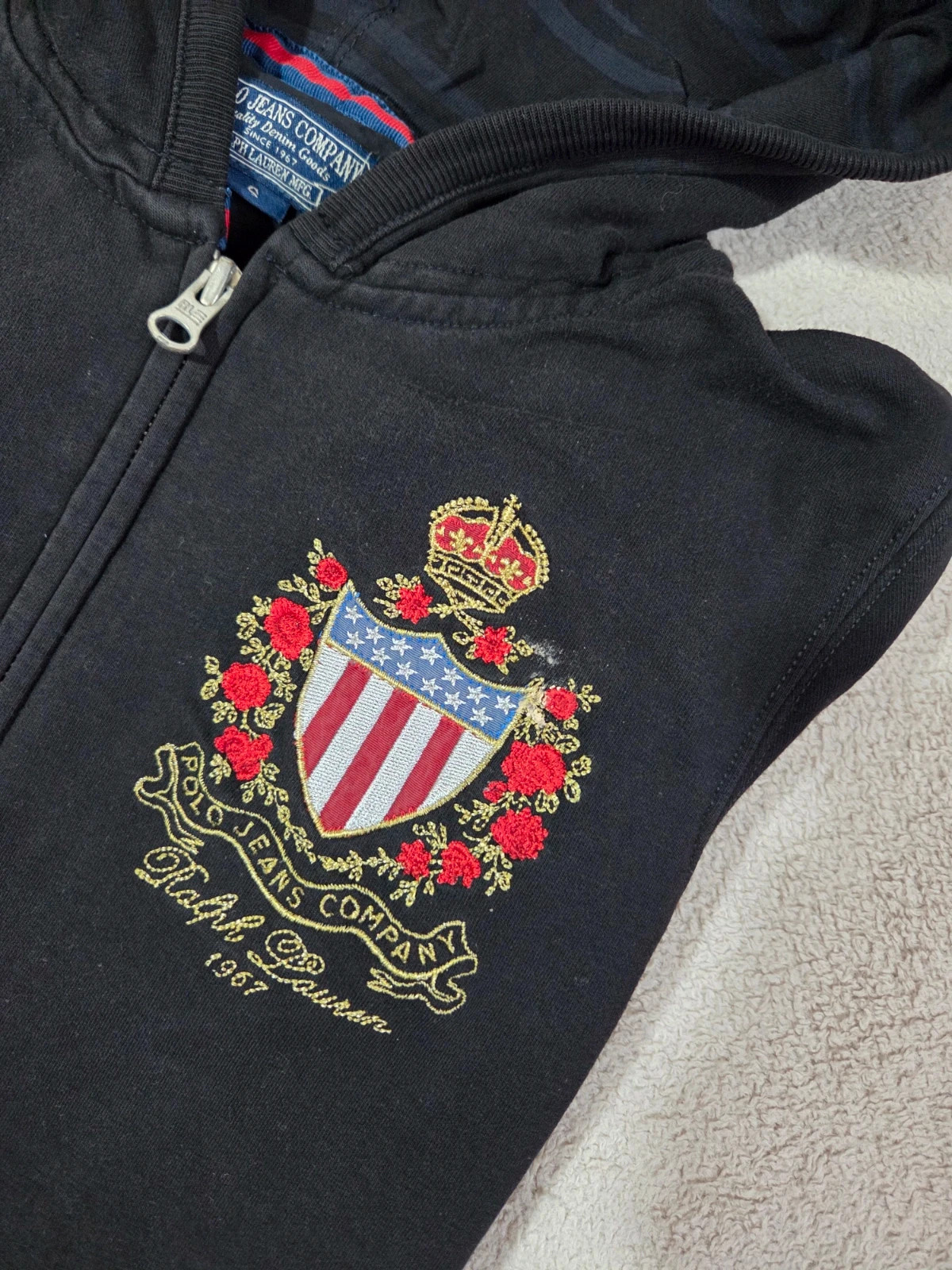Veste zippé sweat pull vintage Ralph Lauren – Ralph Lauren – taille S / 36 / 8 3