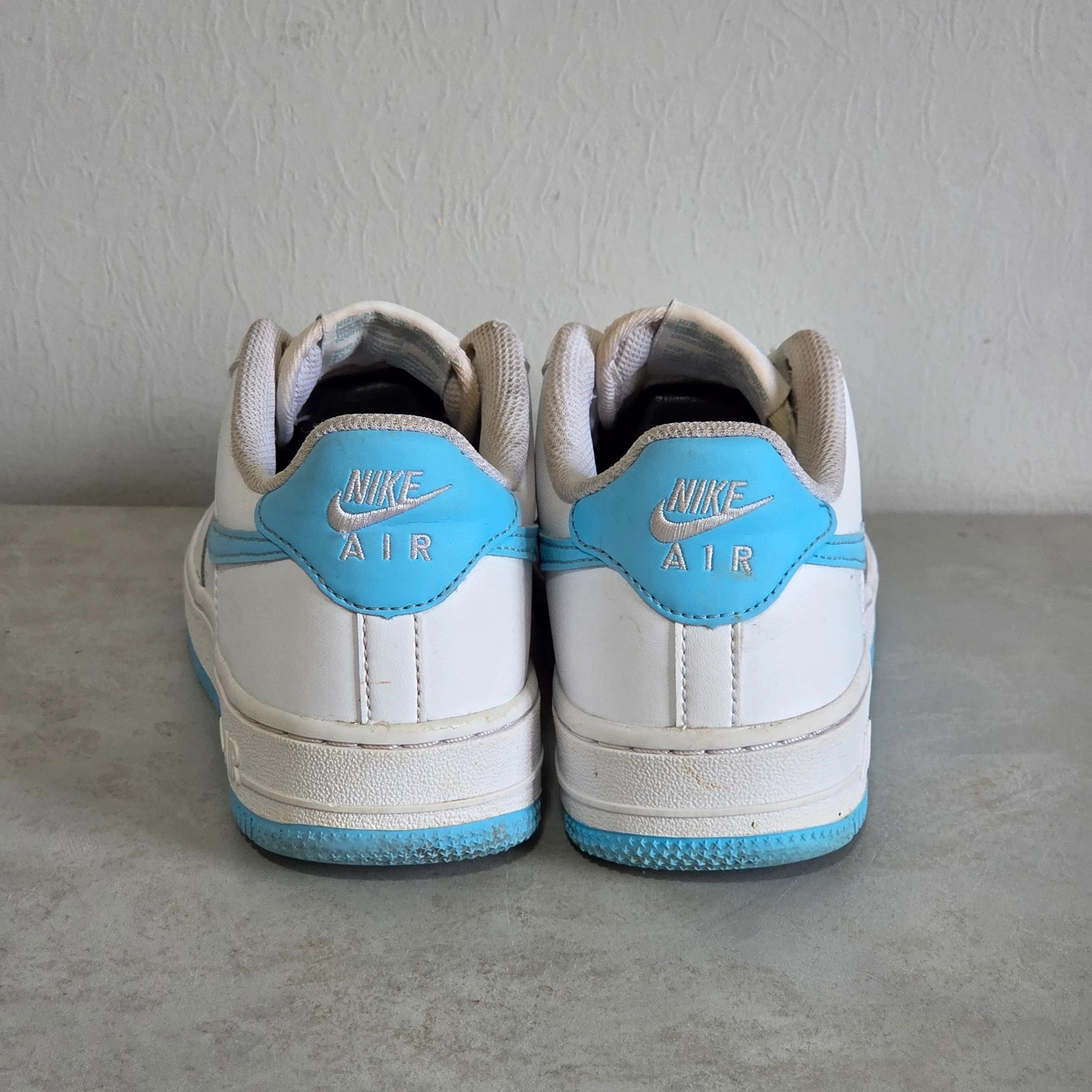 Sneakers basket trainers nike air force 1 blanc bleu taille 36,5 – Nike – taille 36.5 3