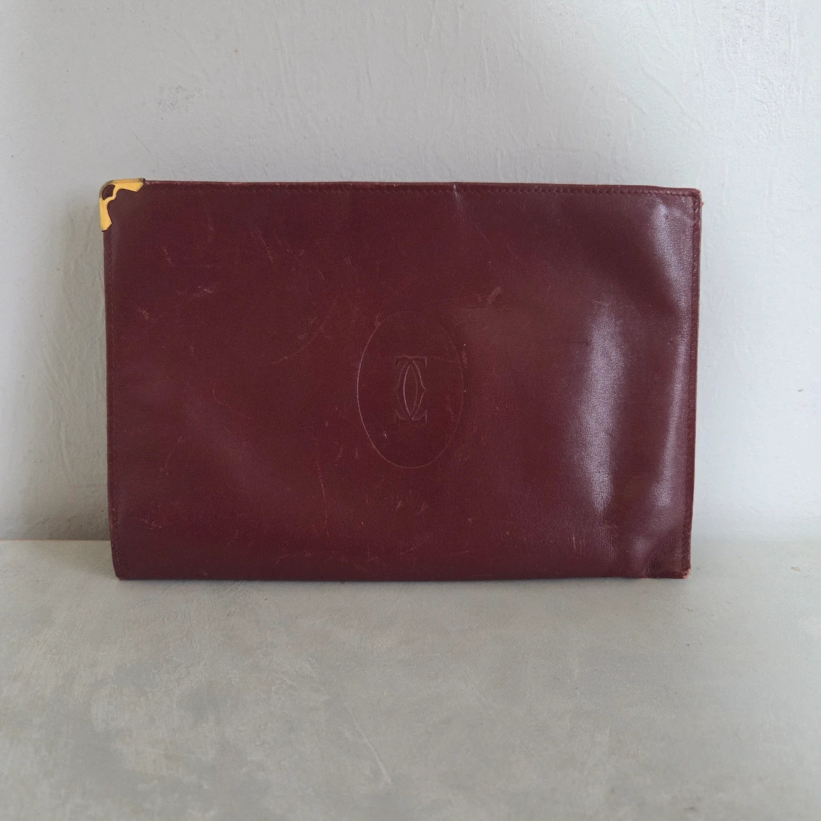Petit pochette porte documents accessoires cartier vintage