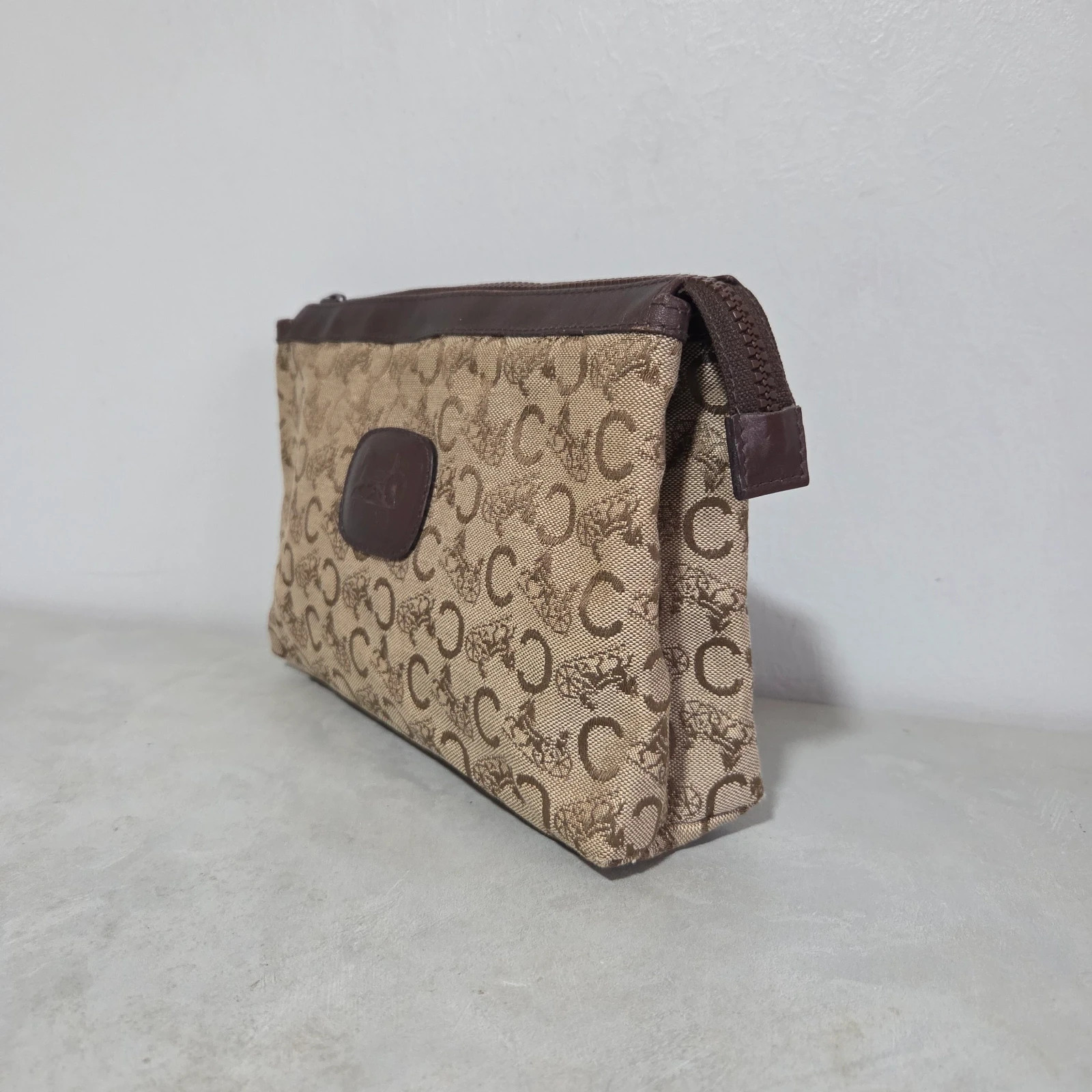 Pochette trousse CELINE vintage excellent état toile cuir – CELINE 3