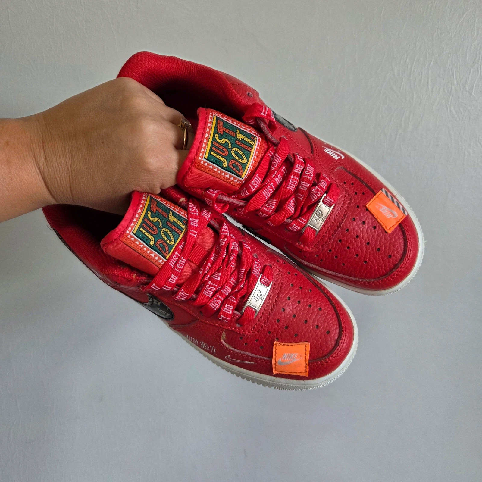 Sneakers basket trainers tennis nike air force 1 rouge taille 36 – Nike – taille 36 4