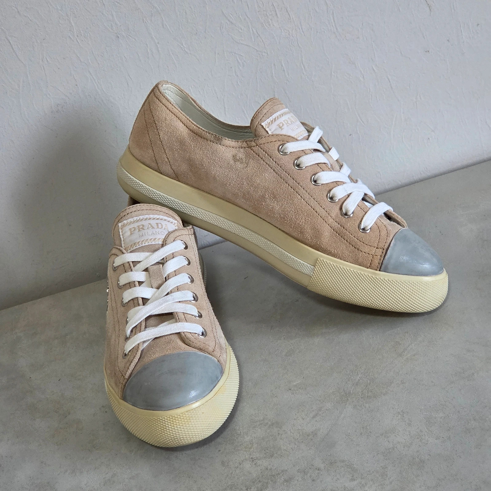 Sneakers basket prada tennis taille 36,5 daim – Prada – taille 36.5 4