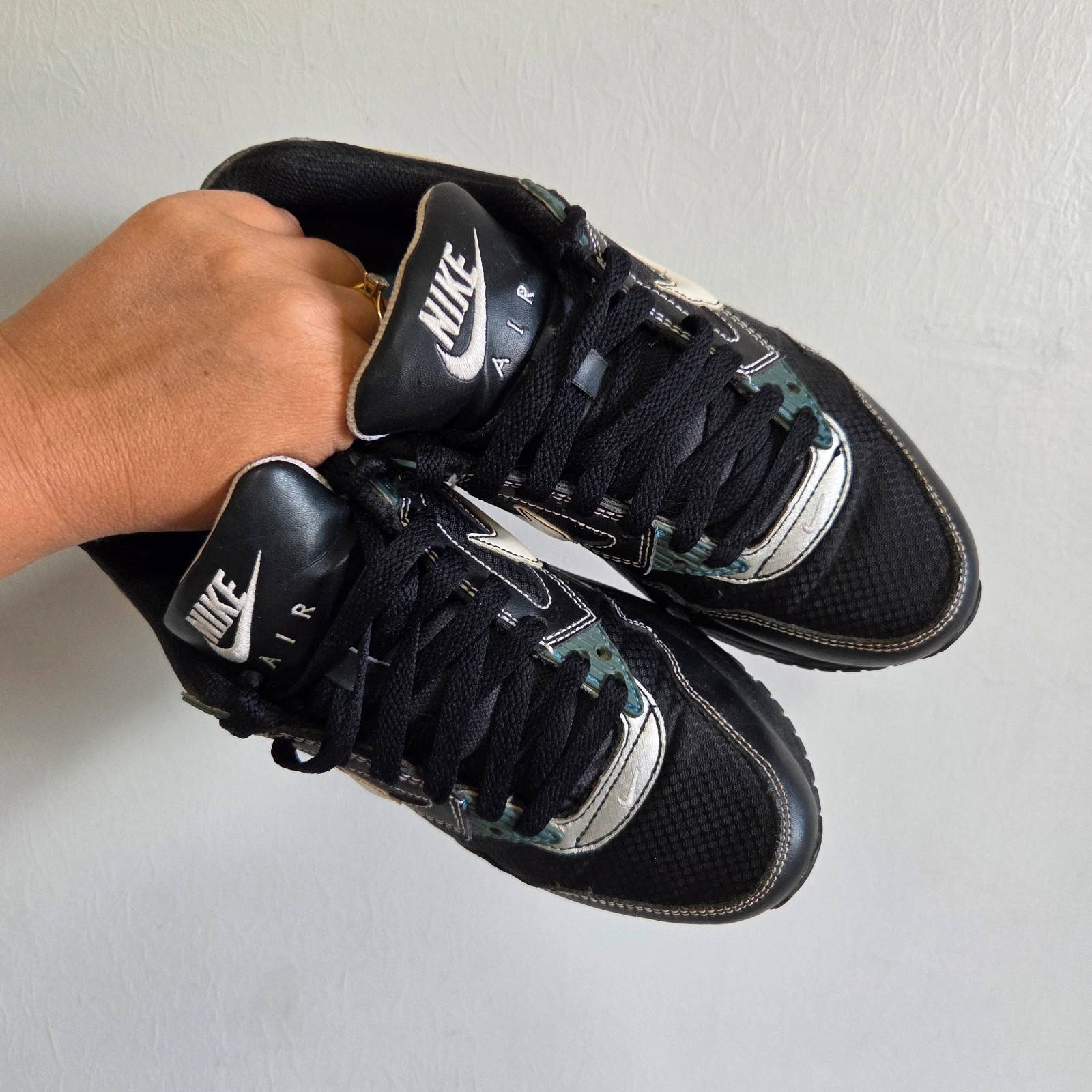 Sneakers basket trainers nike taille 37,5 noir gris bleu – Nike – taille 37.5 5