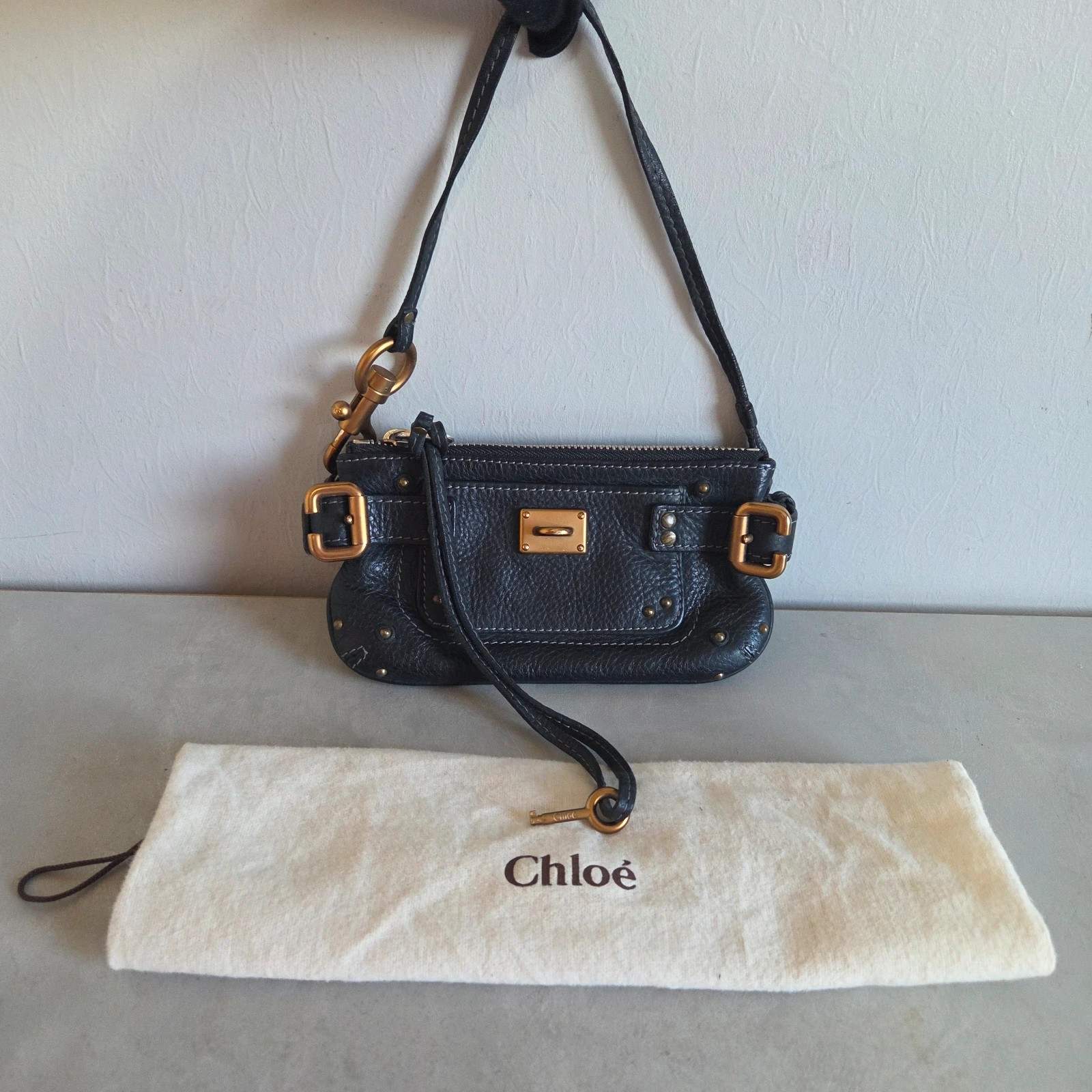 Sac a main chloé Paddington cuir noir sac baguette