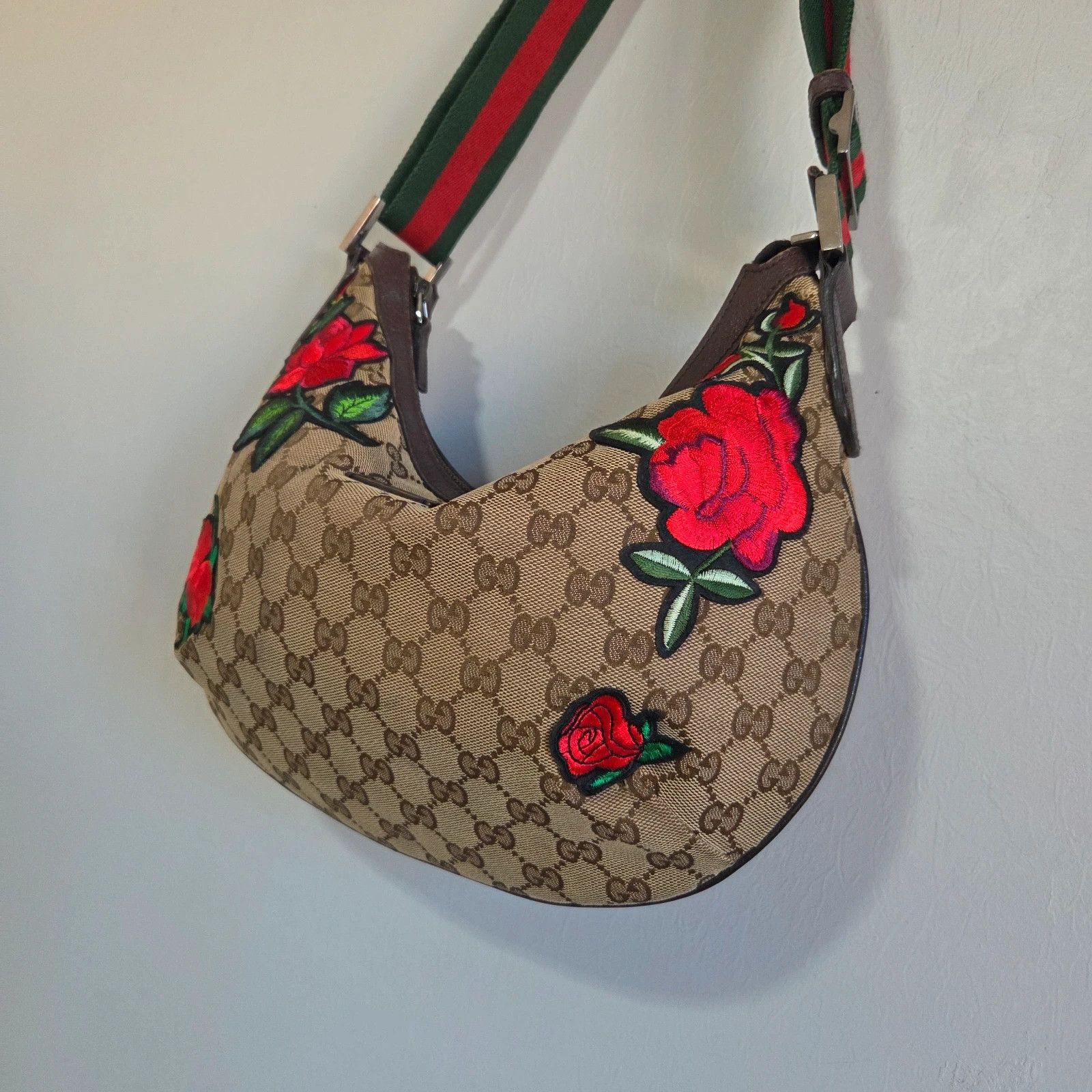 Sac a main bandoulière Gucci vintage motif rose – Gucci 3