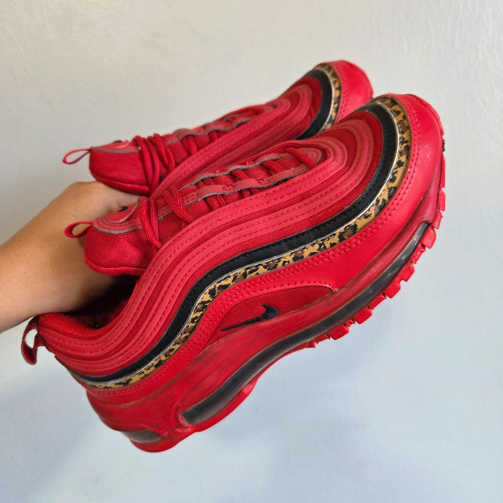 Sneakers basket trainers nike air max wmns 97 léopard rouge taille 36,5 – Nike – taille 36.5 5