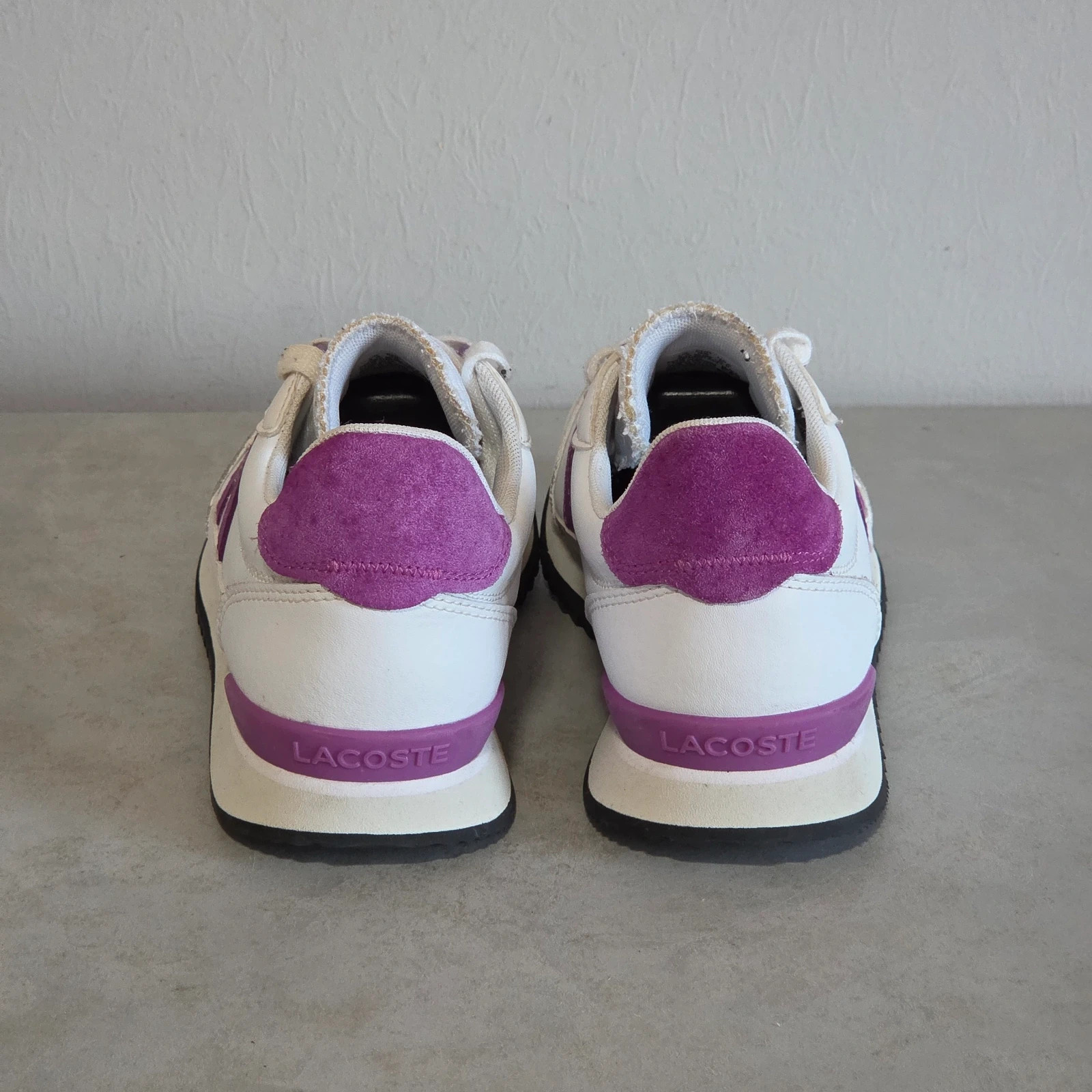 Sneakers basket trainers Lacoste blanc violet femme taille 36 – Lacoste – taille 36 5