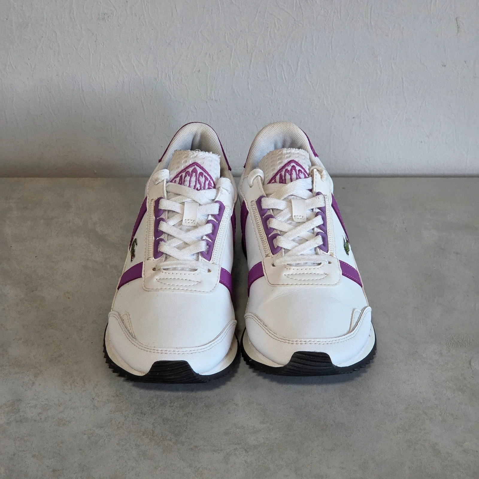 Sneakers basket trainers Lacoste blanc violet femme taille 36 – Lacoste – taille 36 3