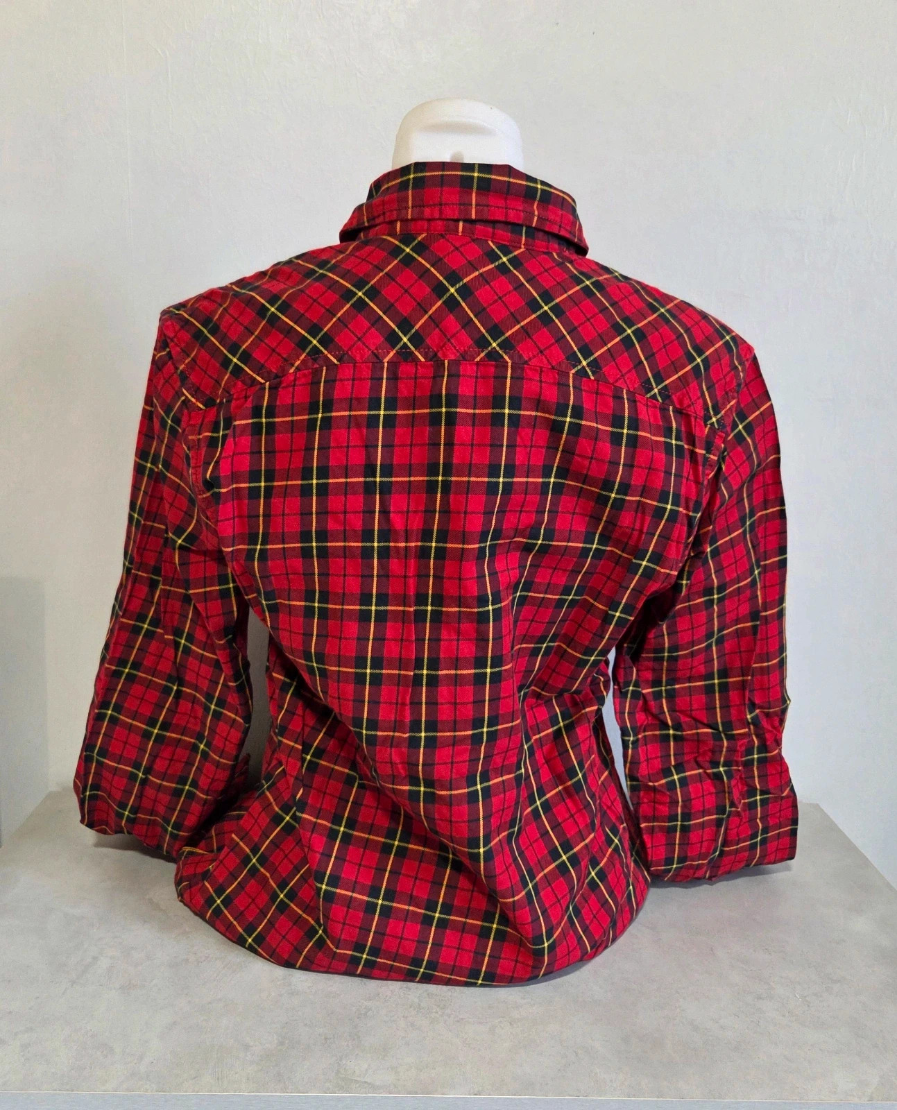 Veste chemise chemisier a carreaux écossais vintage Adidas manches longue rouge taille M – adidas – taille M / 38 / 10 5