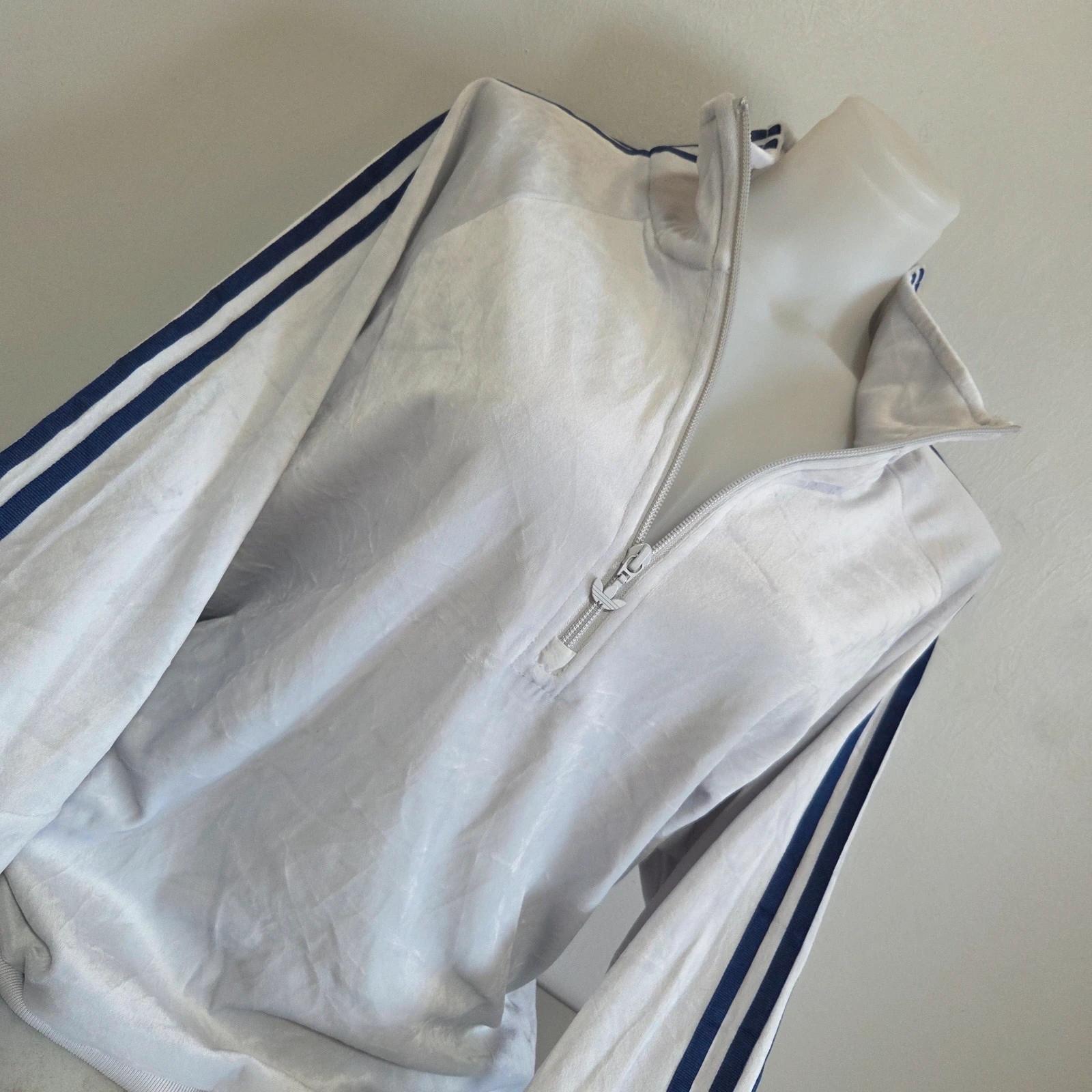 Veste zippé velour sport survêtement Adidas vintage brodé taille L – adidas – taille L 3
