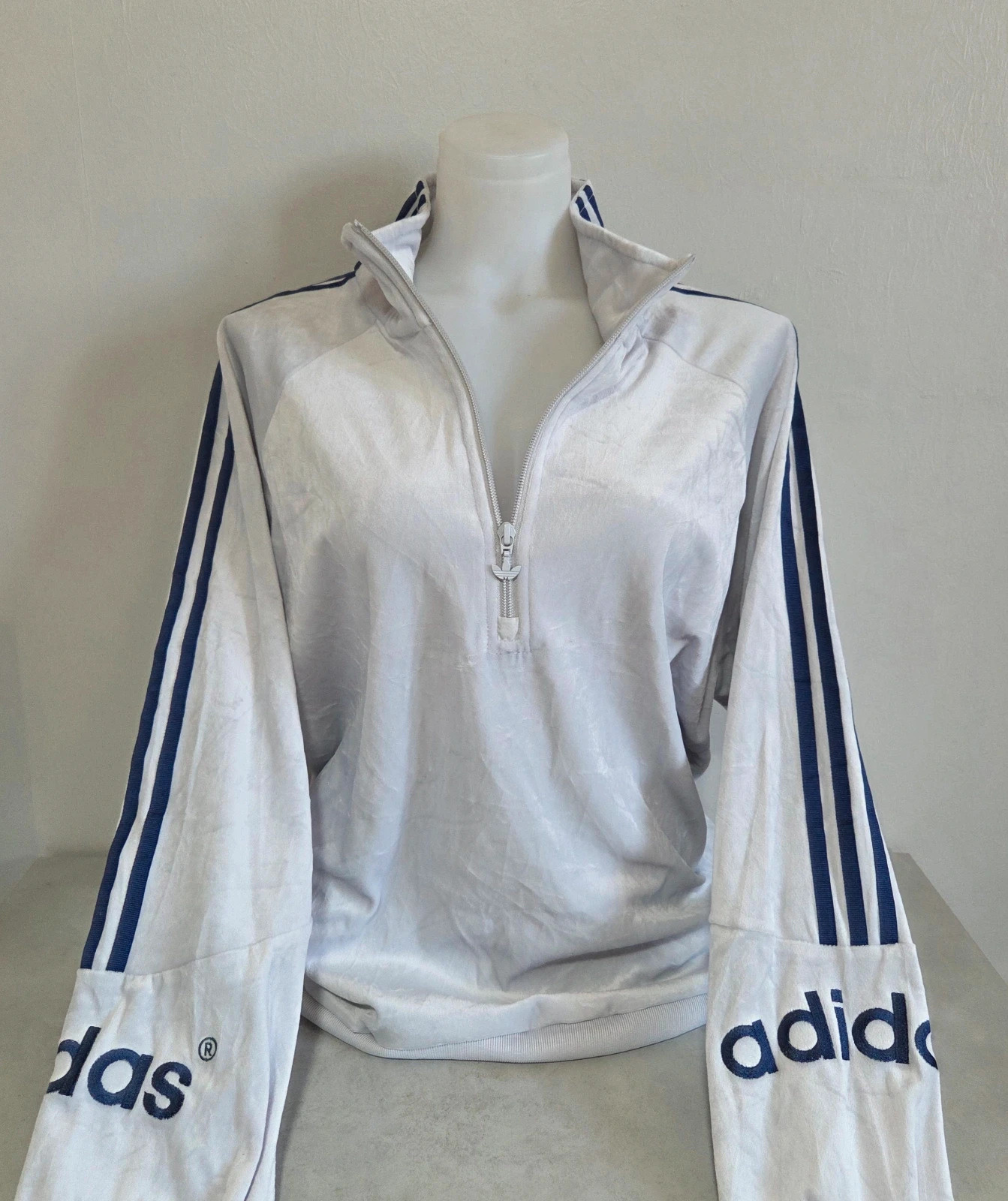 Veste zippé velour sport survêtement Adidas vintage brodé taille L – adidas – taille L 2