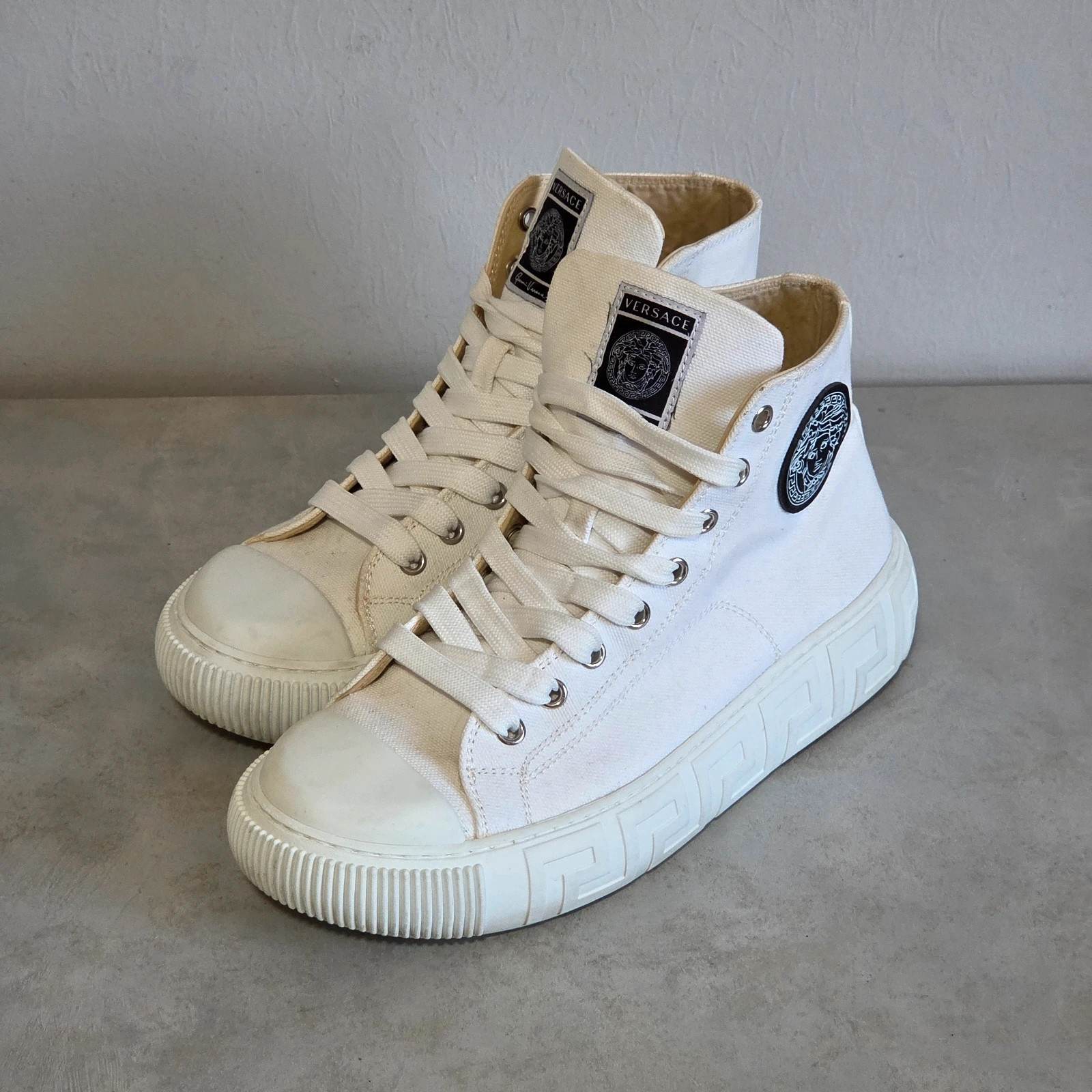 Sneakers basket trainers montante versace blanc taille 37 – Versace – taille 37 3