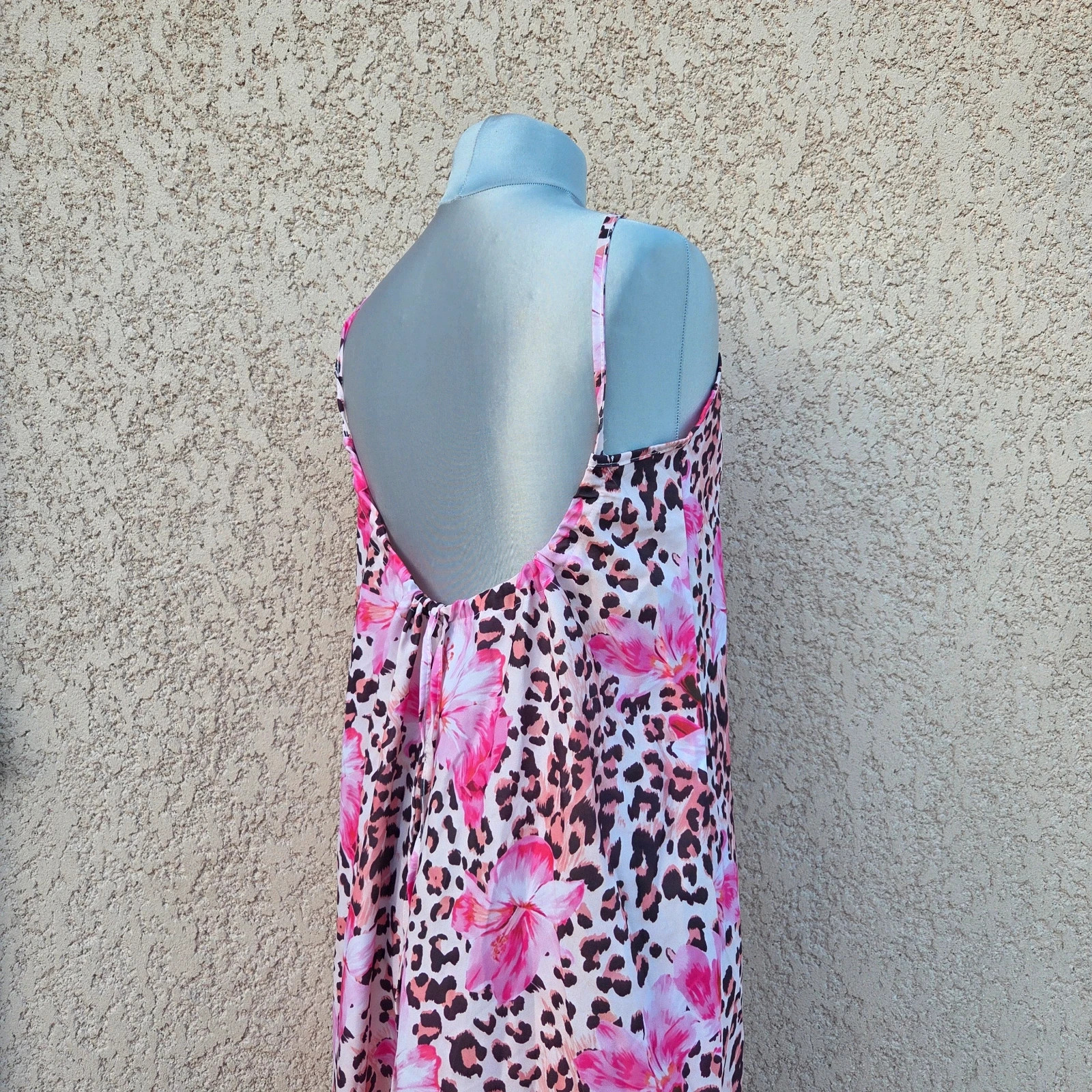 Robe longue dos nue neuf taille S/M léopard fleur rose – taille M / 38 / 10 2