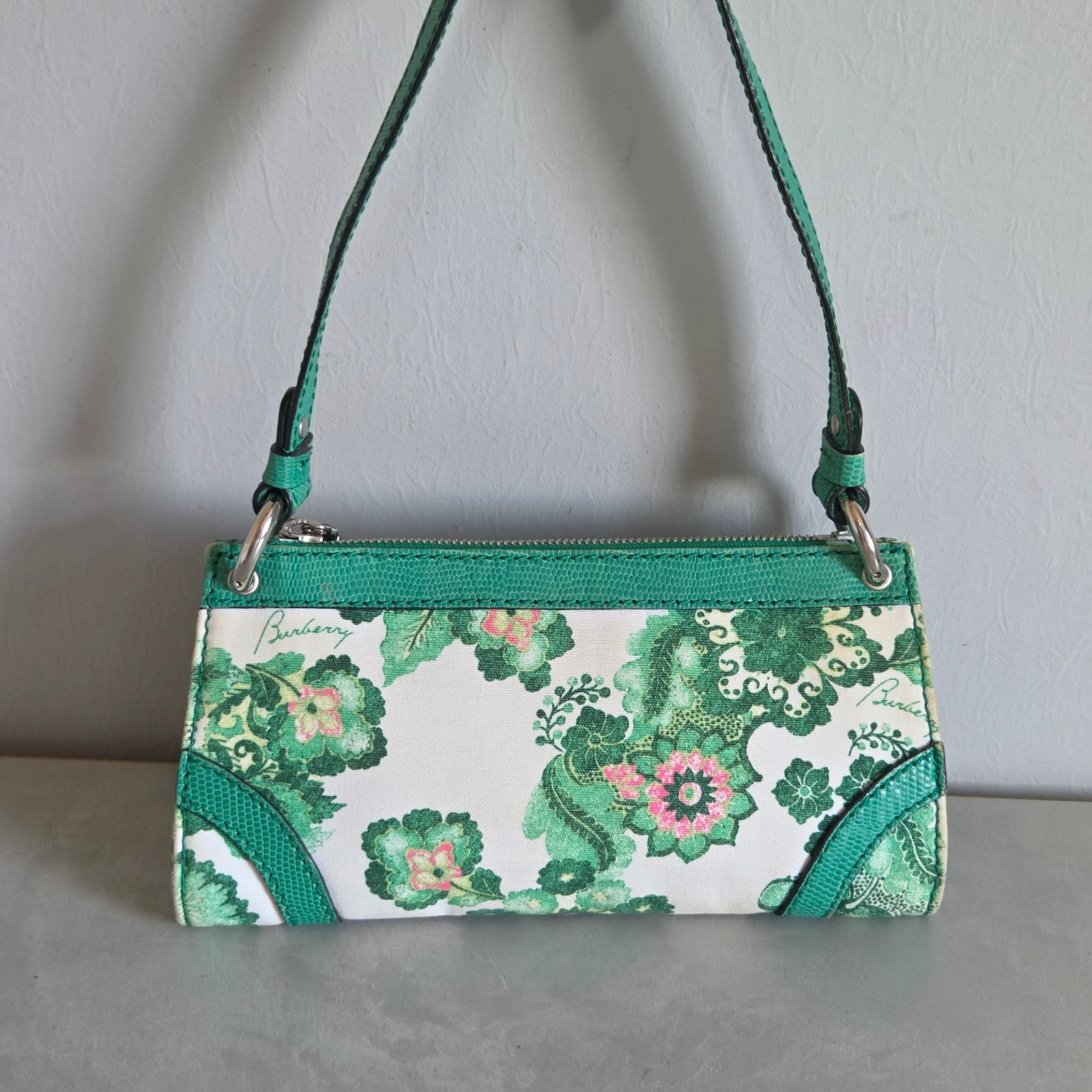 Mini sac a main Burberry vintage motif fleur baguette – Burberry 4