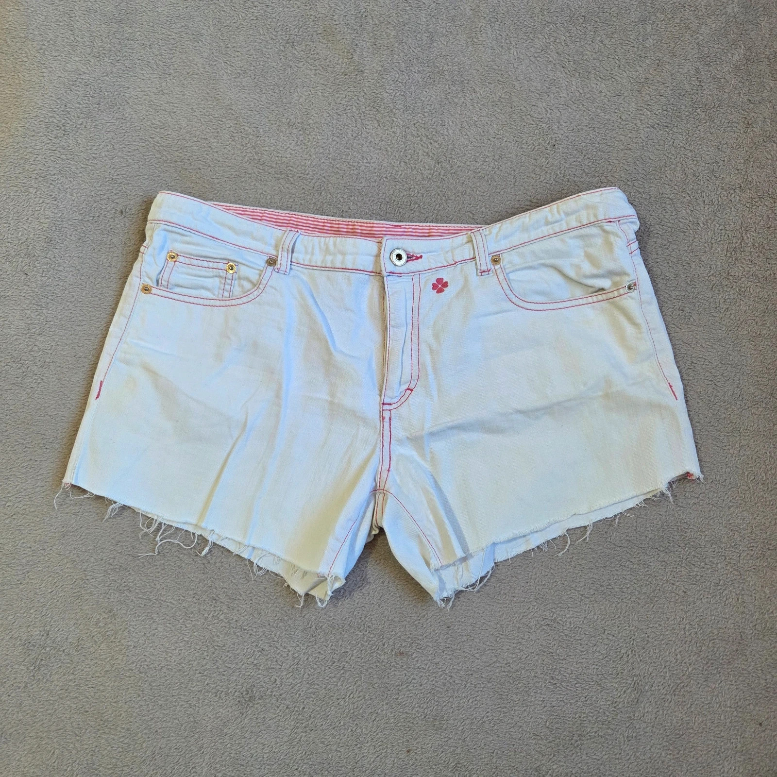 Short en jeans blanc rose moschino taille M france 42 italien