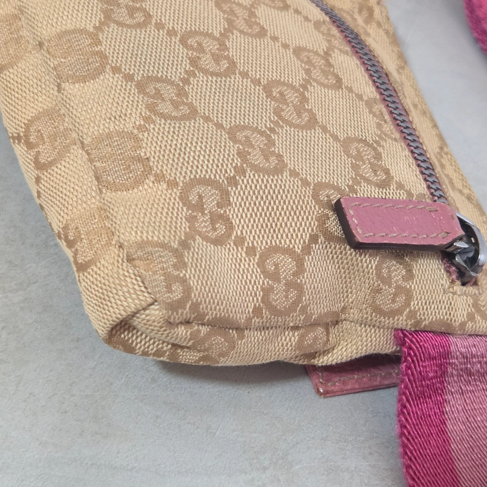 Sacoche sac banane ceinture gucci vintage rose beige – Gucci 5