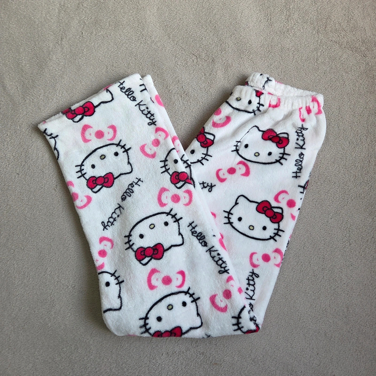 Pantalon pyjama polaire moumoute chaud piloupilou hello kitty taile M – Hello Kitty – taille M / 38 / 10