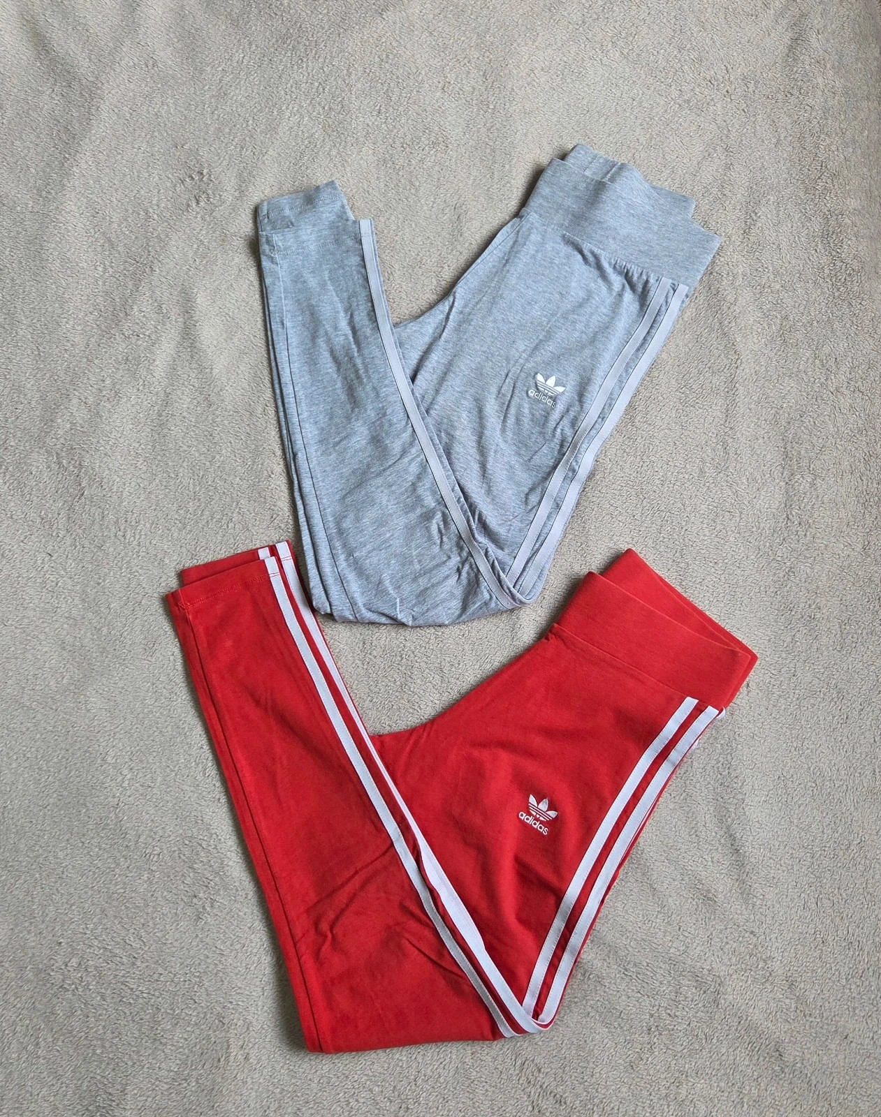 Ensemble lot leggings sport femme gris rouge Adidas taille S – adidas – taille S / 36 / 8 2