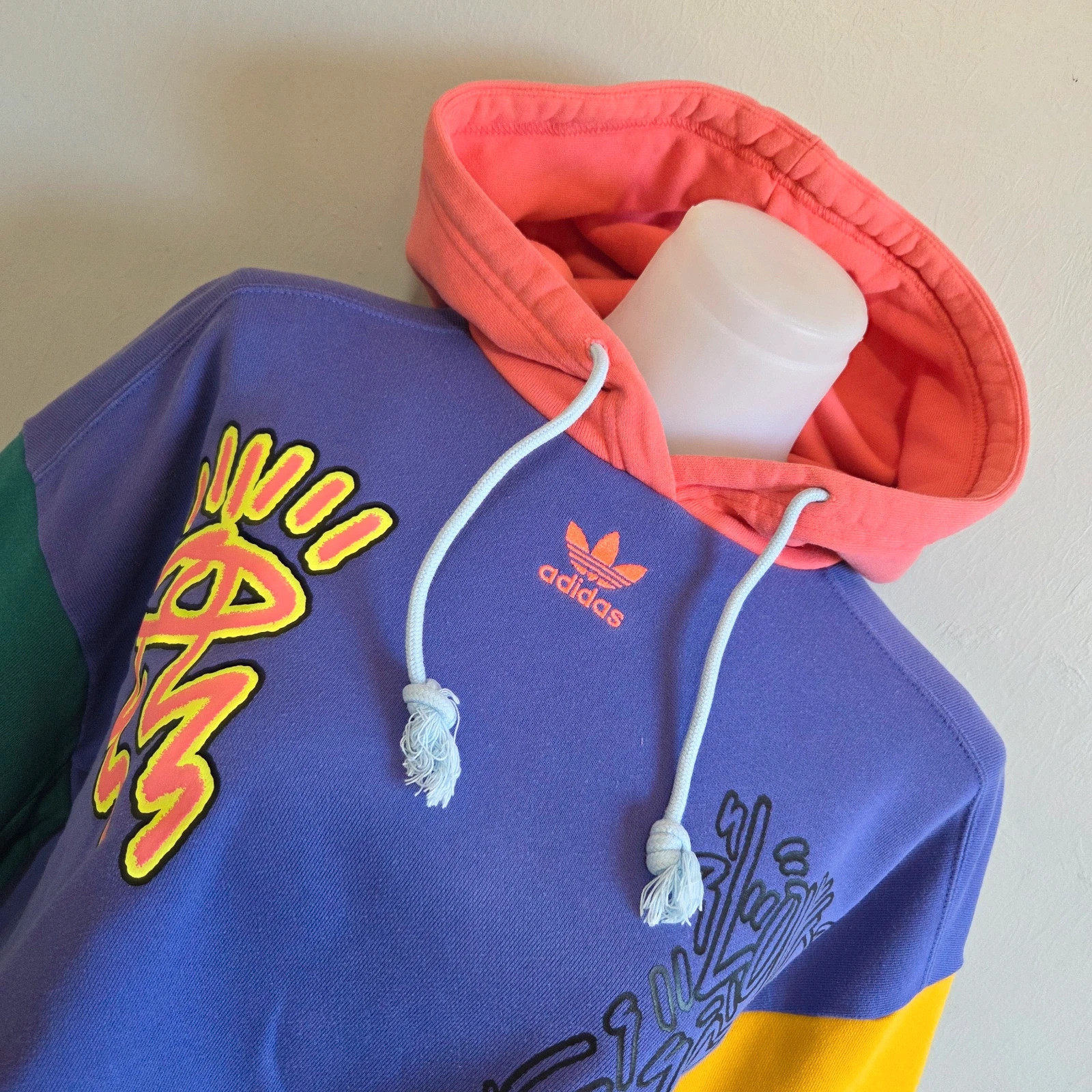 Pull sweat woody sweat-shirt capuche court crop top taille L40 Adidas multicolore – adidas – taille L / 40 / 12 5