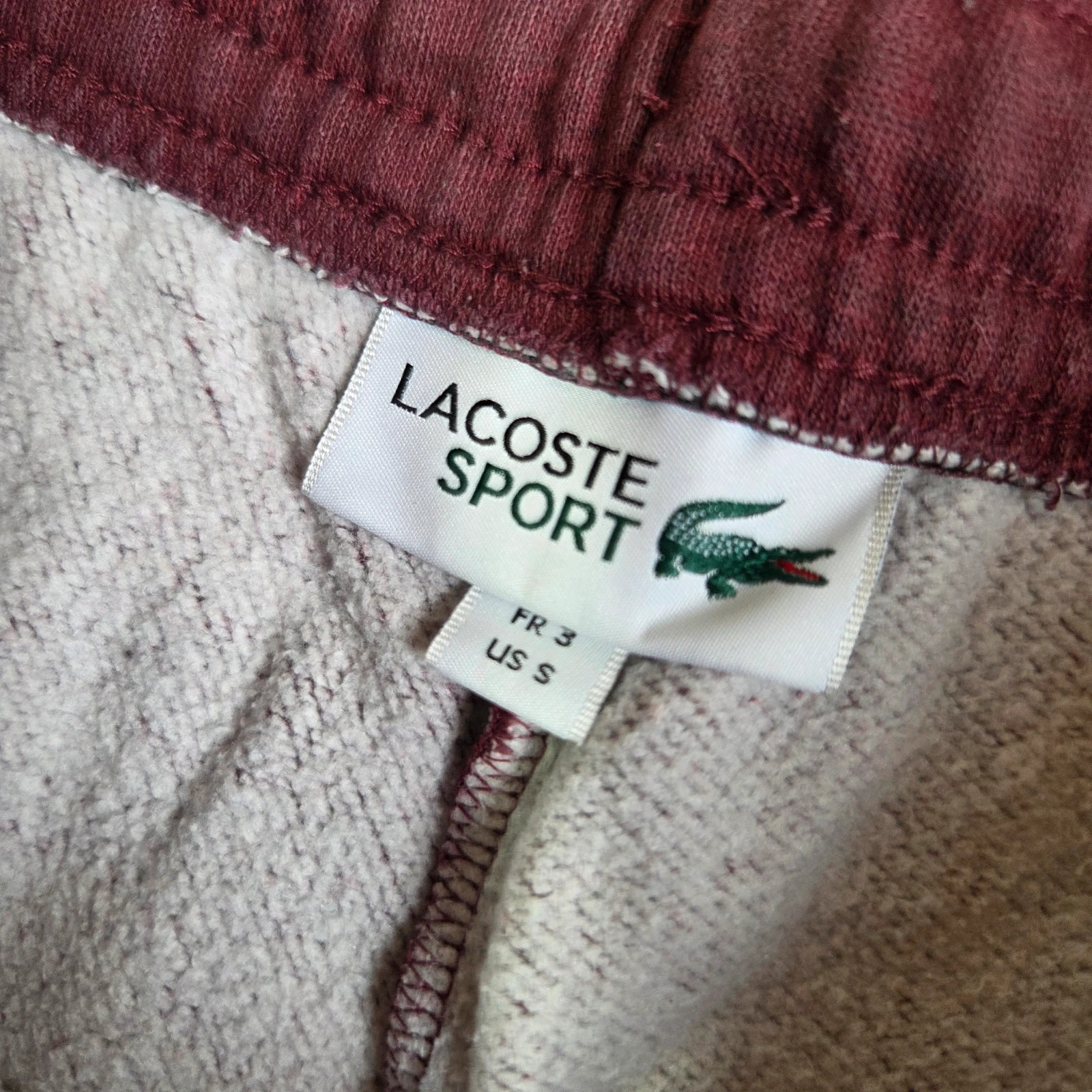 Pantalon survêtement jogging Lacoste taille S marron bordeaux sport – Lacoste – taille S / 36 / 8 5