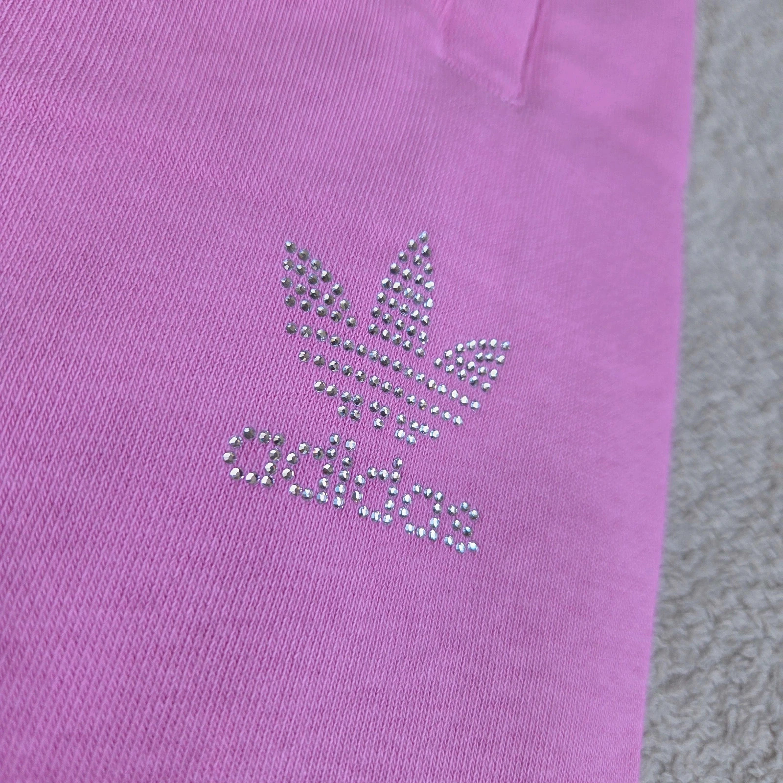 Pantalon adidas survêtement jogging Adidas jambe large diamant strass rose neuf taille L 40 – adidas – taille L / 40 / 12 3