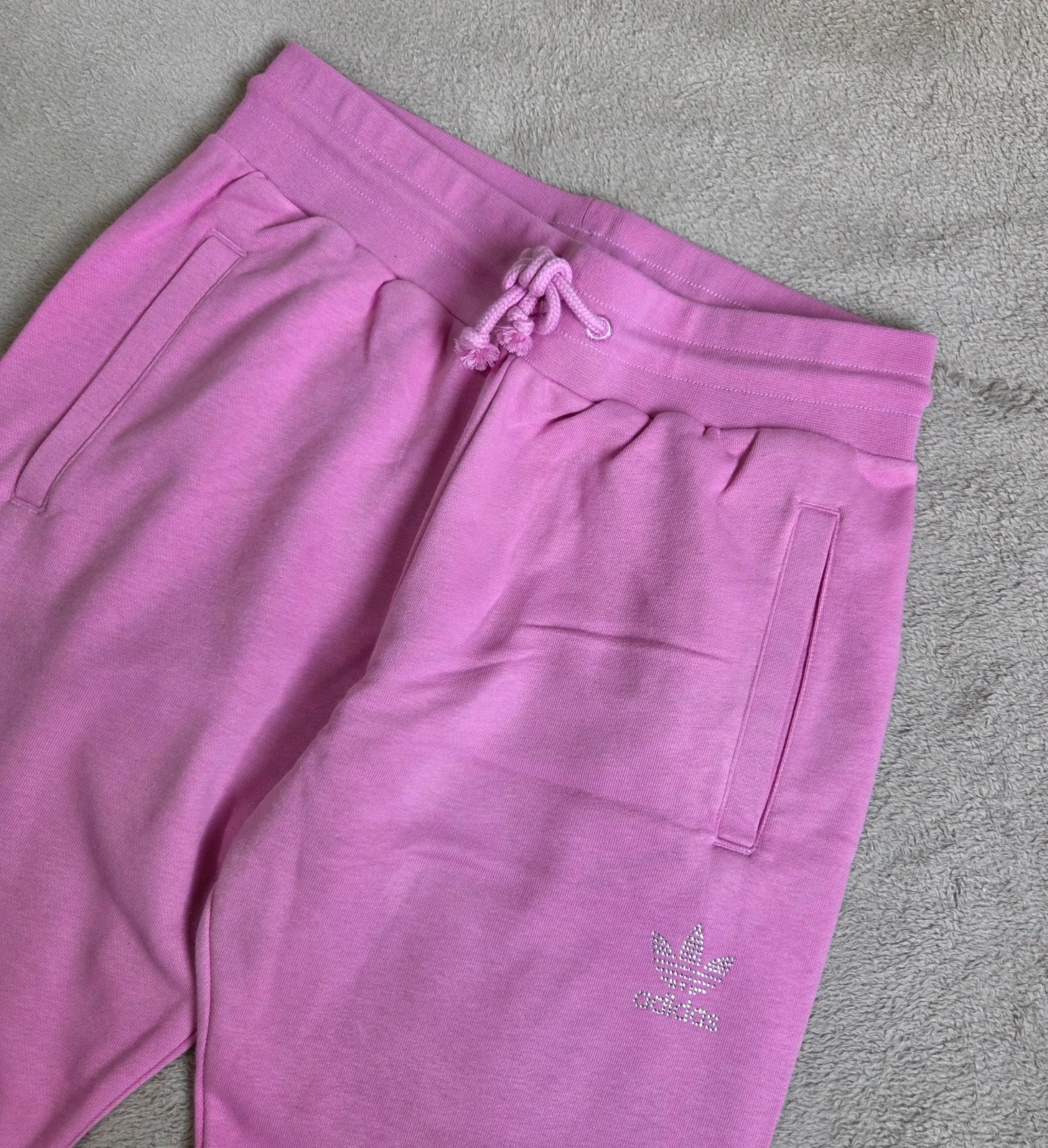 Pantalon adidas survêtement jogging Adidas jambe large diamant strass rose neuf taille L 40 – adidas – taille L / 40 / 12 4