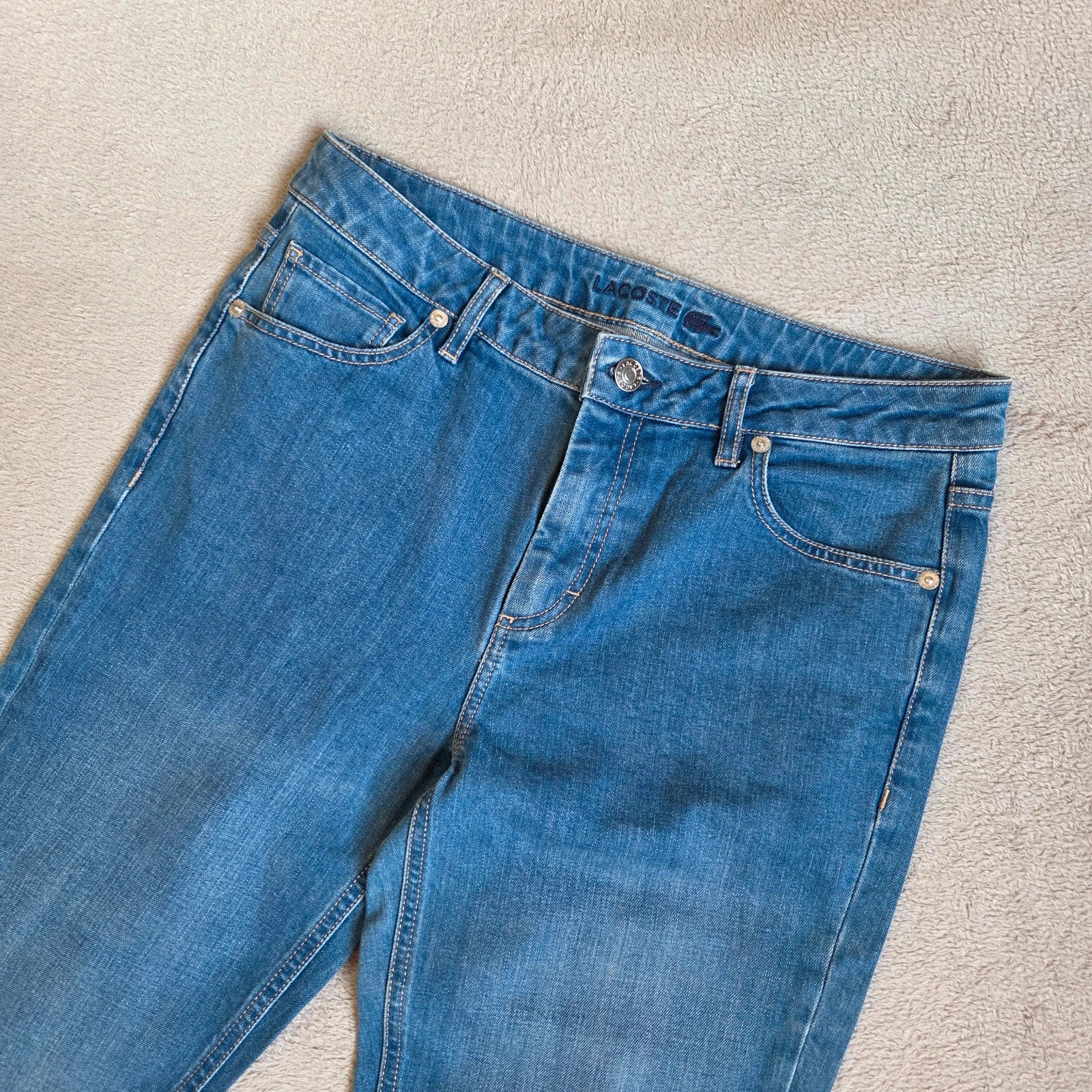 Pantalon slim denim jeans Lacoste femme taille M 38 – Lacoste – taille M / 38 / 10 5