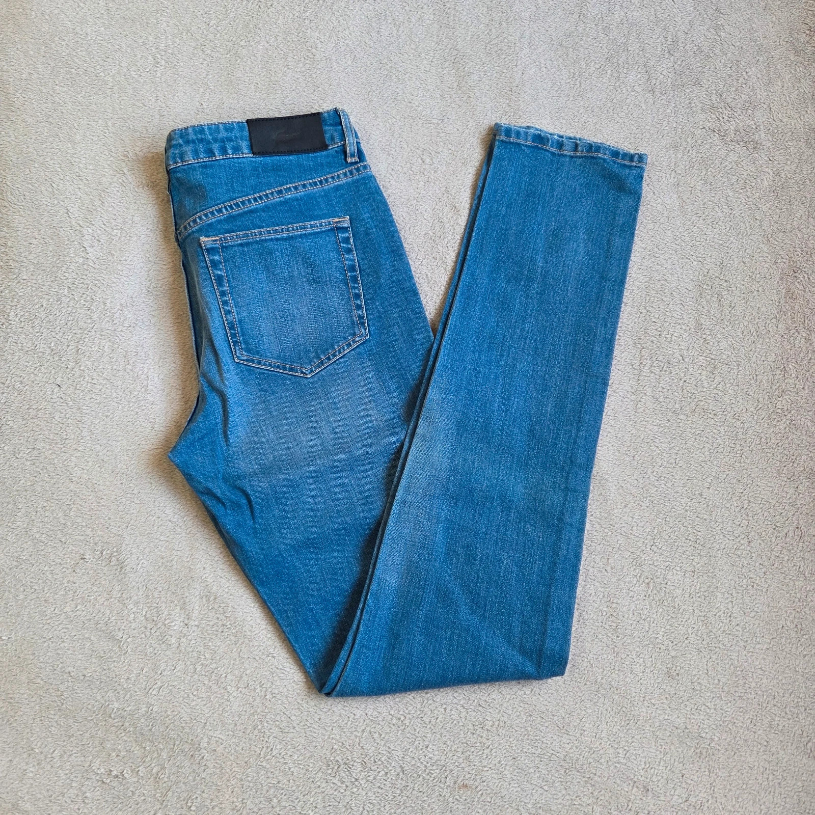 Pantalon slim denim jeans Lacoste femme taille M 38